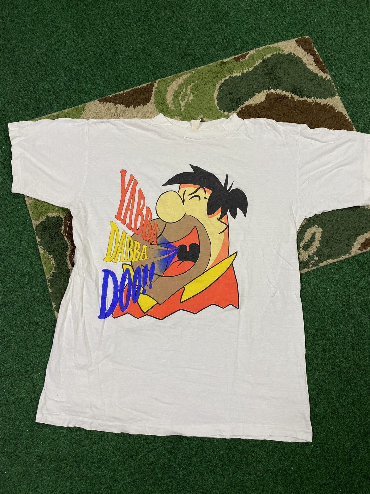 Vintage 90 S Flint Stones Cartoon T Shirt Adult Size Large Hoodie, Sweatshirt | PodTeesHub.com
