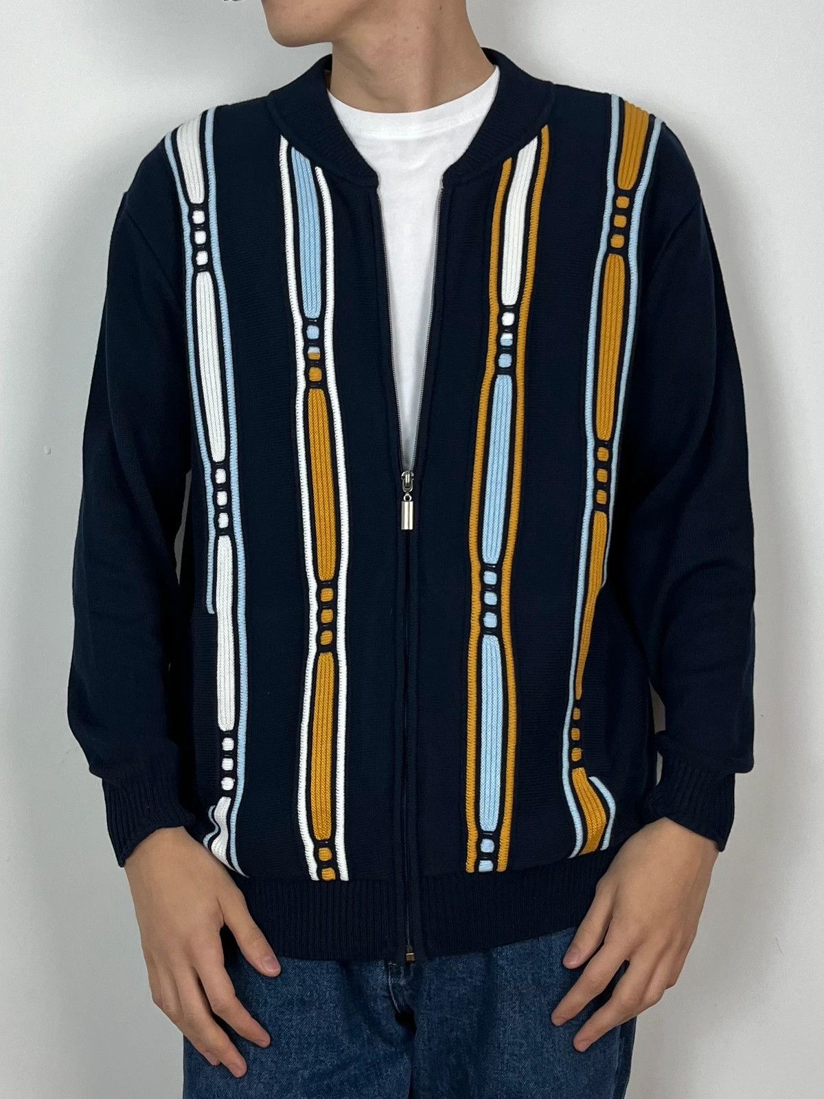 Vintage Coogi Style Men Zip Sweater Soprano Mafia Vibe T-Shirts, Hoodie, Sweatshirt | PodTeesHub.com