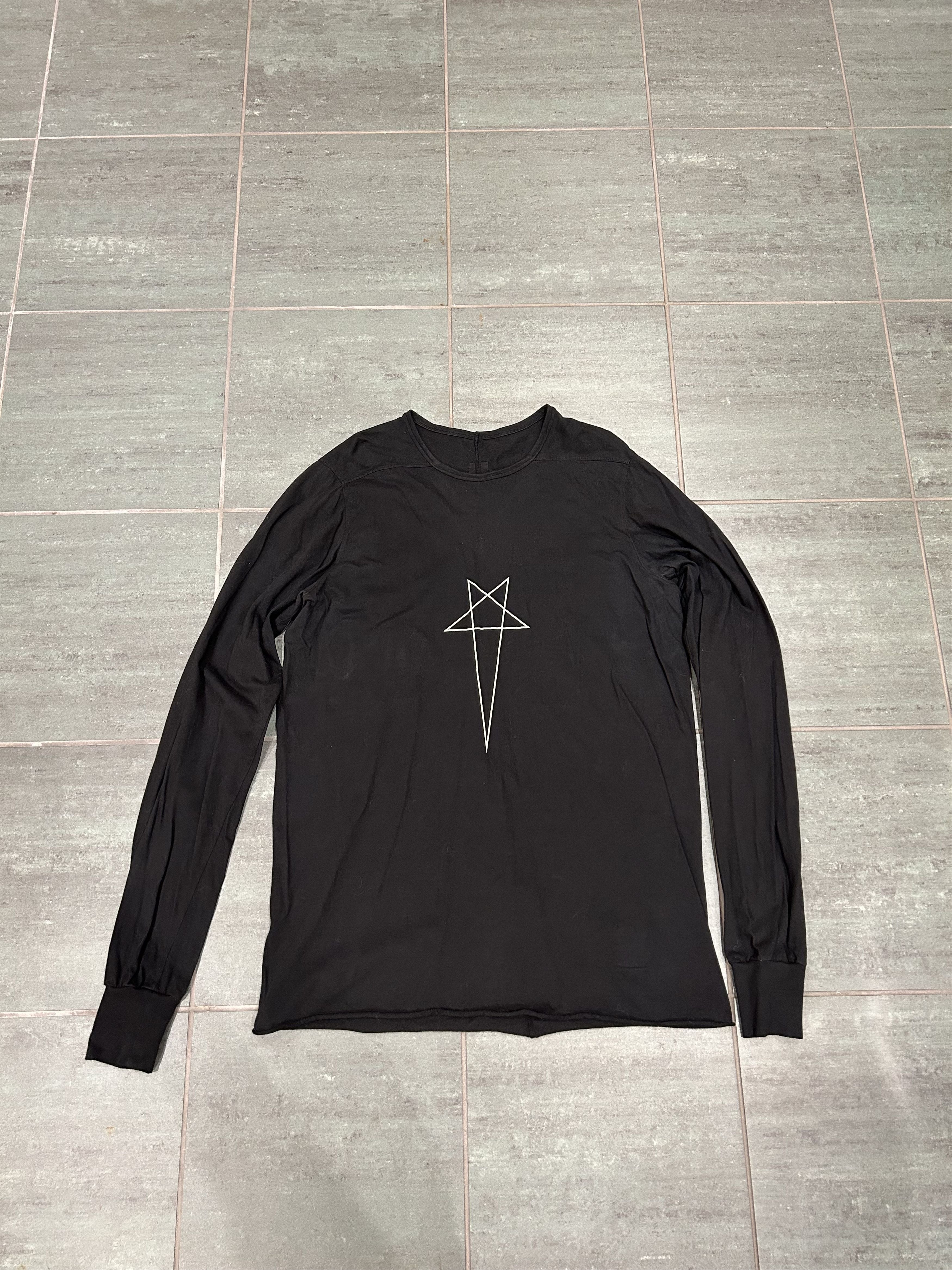 Owens Drkshdw Rick Owens Drkshdw Pentagram Level Long Sleeve Shirt Hoodie, Sweatshirt | PodTeesHub.com