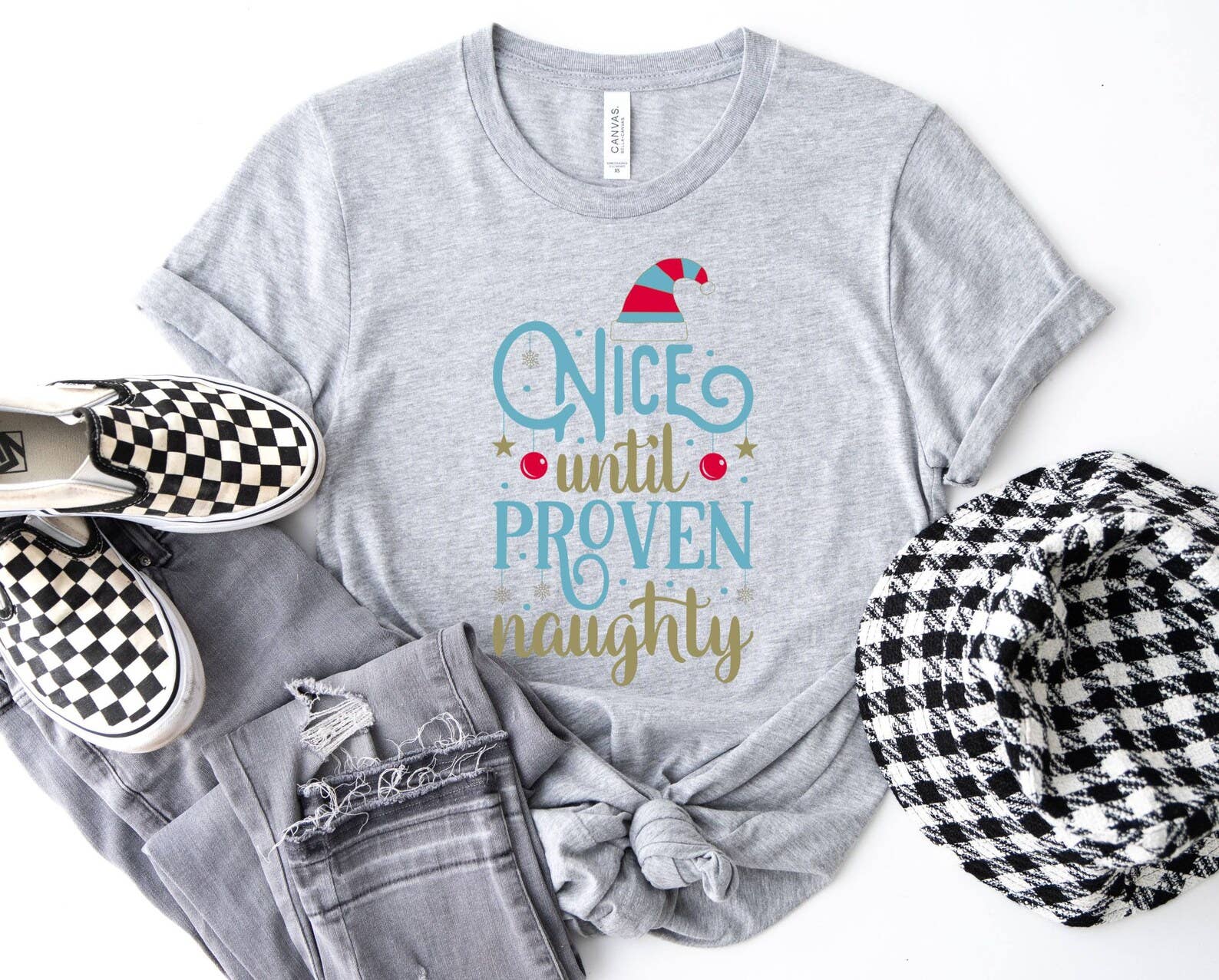 Nice Until Proven Naughty T-Shirt Hoodie, Sweatshirt | PodTeesHub.com