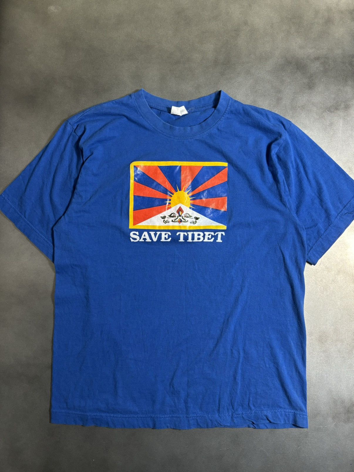 Vintage Save Tibet Tee Shirt Free Tibet Political Flag 90s Hoodie, Sweatshirt | PodTeesHub.com