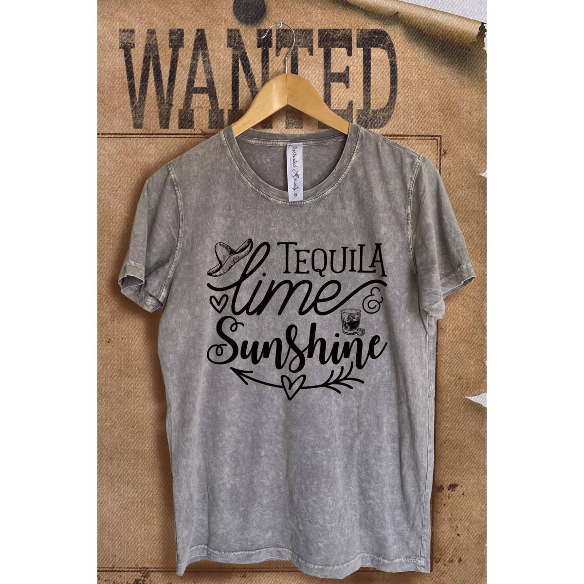 Tequilla Lime Sunshine Wash Vintage Graphic  Tee Hoodie, Sweatshirt | PodTeesHub.com