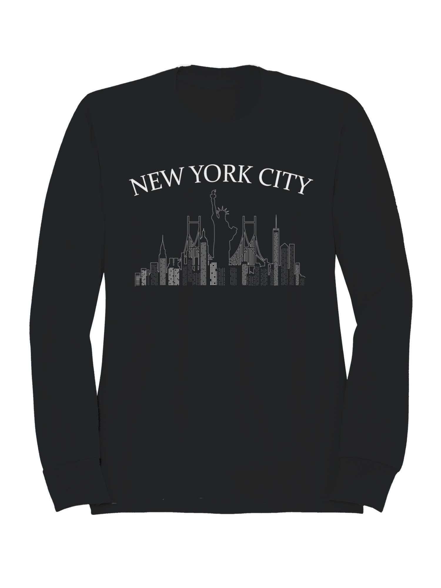 Nyc Skyline Art Print Men's Sweatshirt T-Shirts, Hoodie | PodTeesHub.com