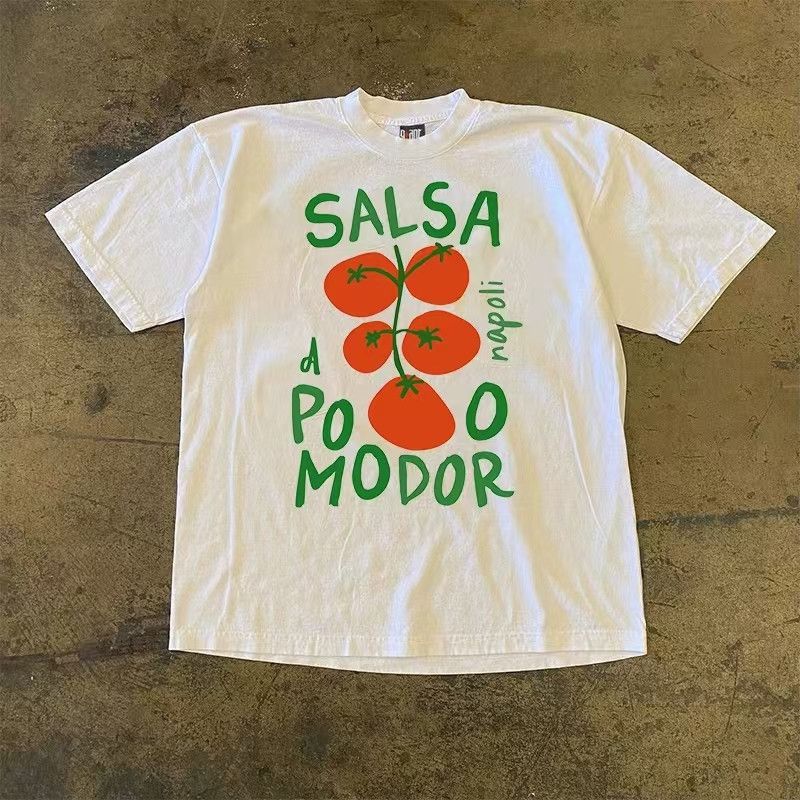 Vintage White Retro Tomato Pattern T-Shirts, Hoodie, Sweatshirt