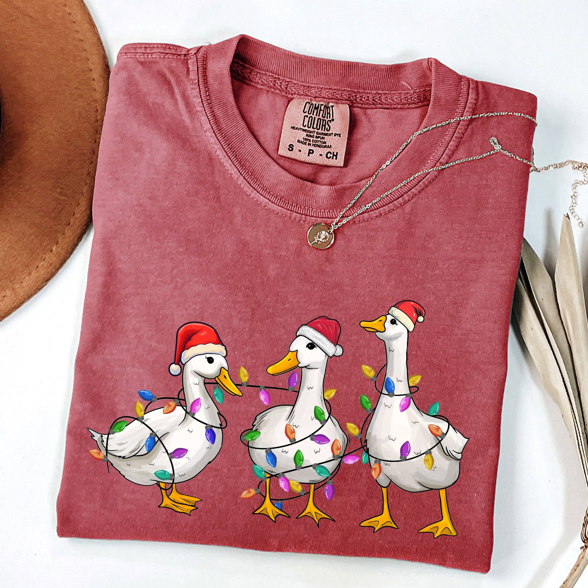 Christmas Ducks, Farm Animals, Santa Winter Snow Xmas Tshirt Hoodie, Sweatshirt | PodTeesHub.com