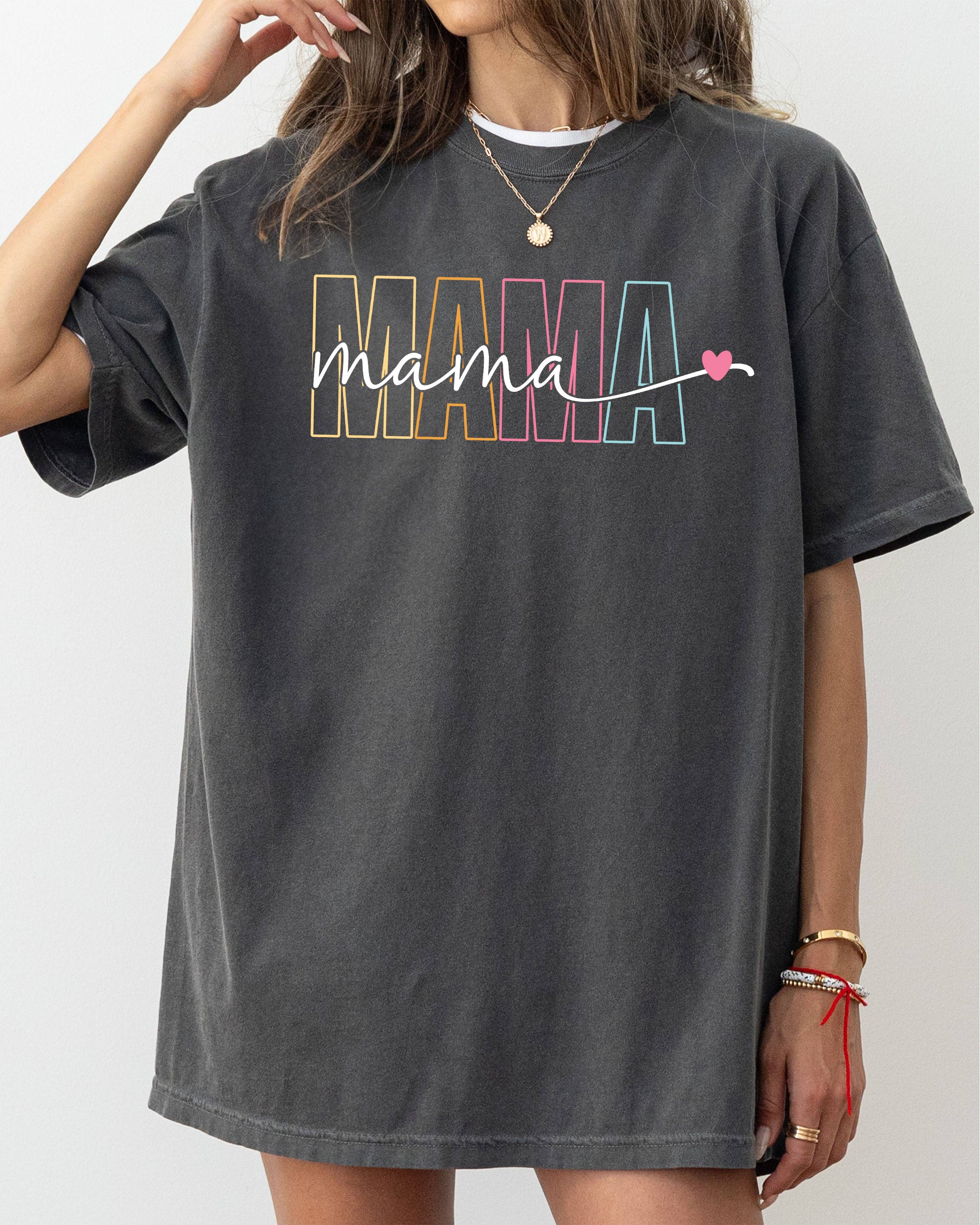 Mama, Neon, Retro, Heart Mother's Day Vintage Tshirt Hoodie, Sweatshirt | PodTeesHub.com