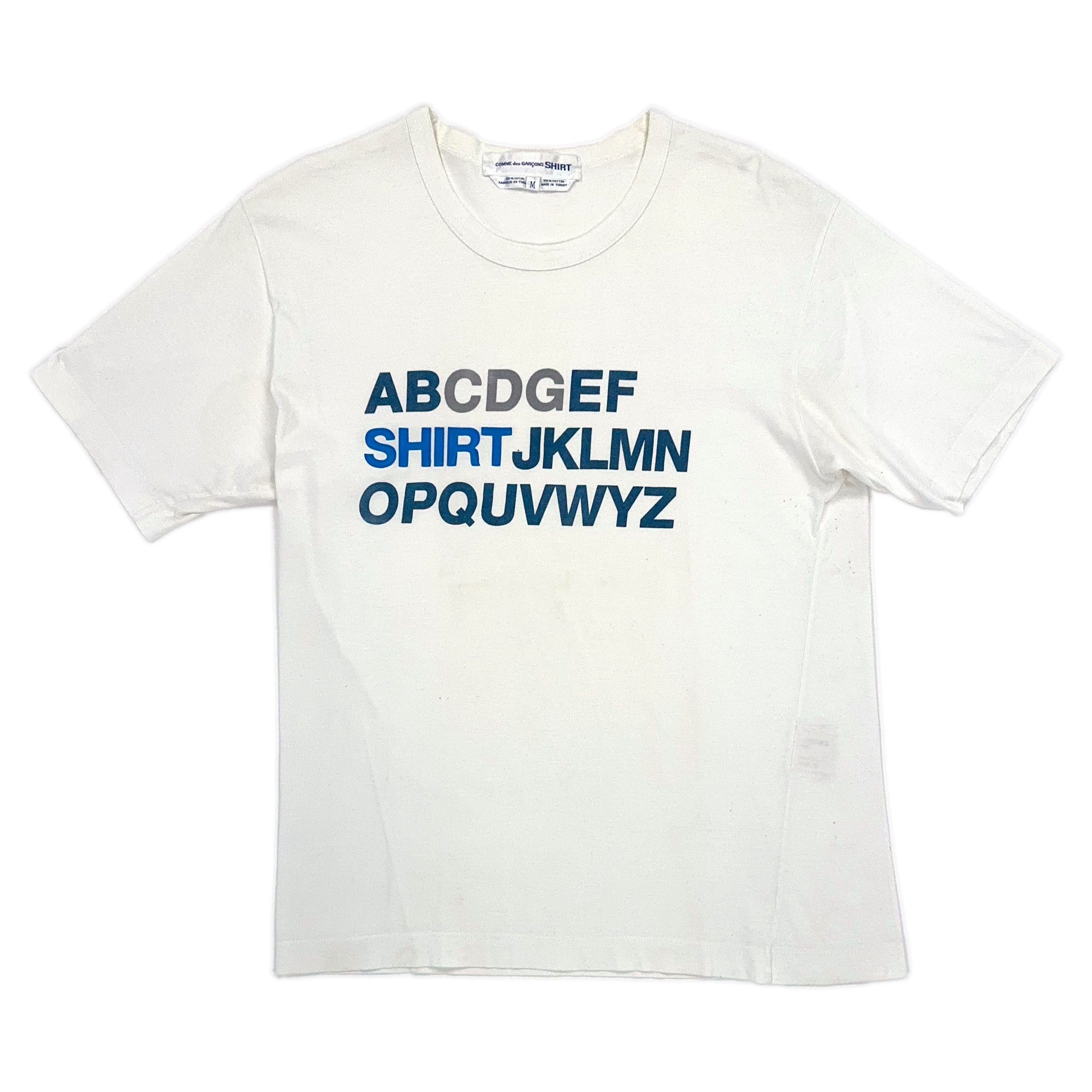 Comme Des Garcons Shirt 90s Cdg Alphabet Graphic T Shirt Hoodie, Sweatshirt | PodTeesHub.com