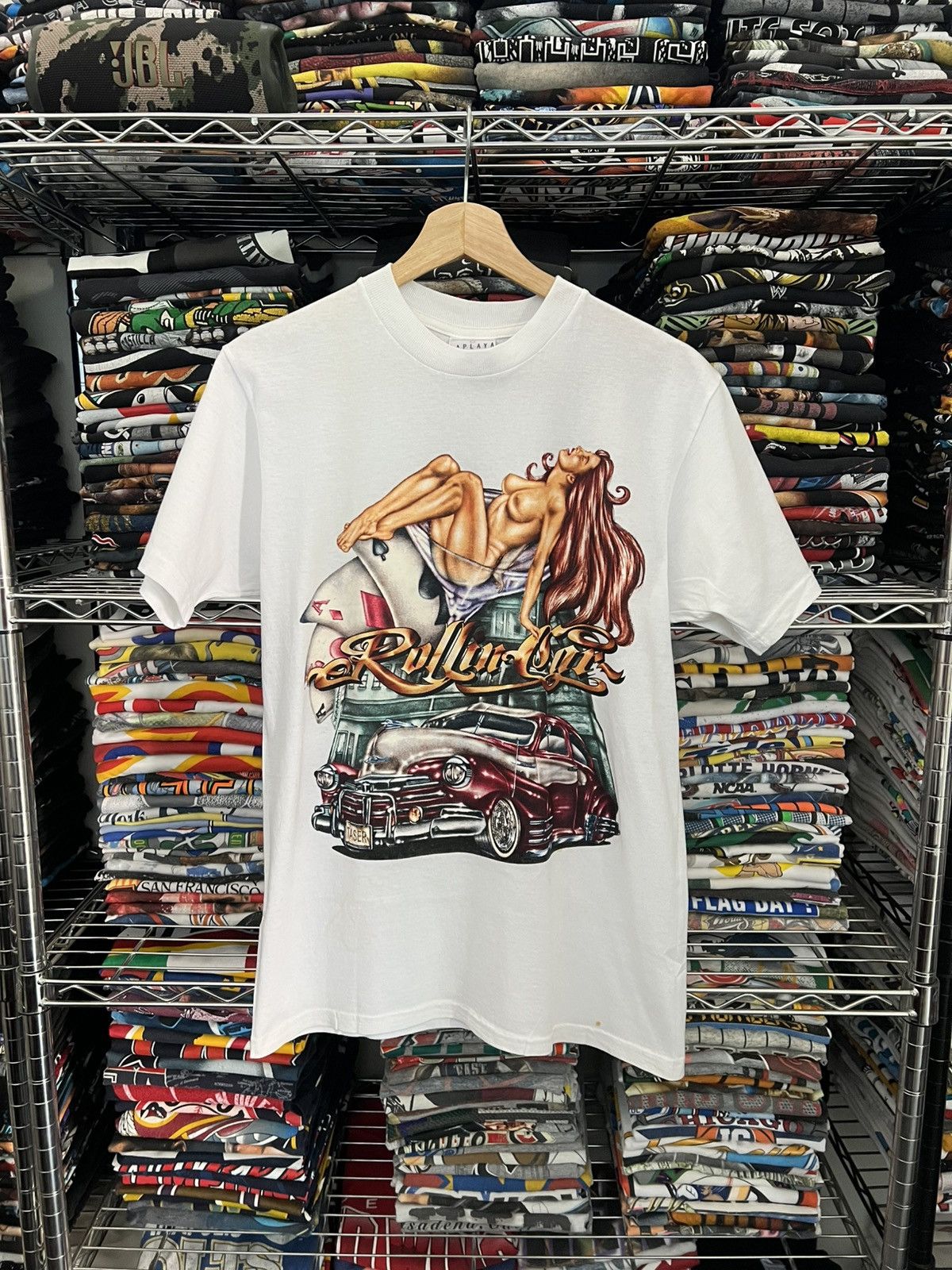 Homies 90s Rollin Car Poker Cards Chicano Tee Hoodie, Sweatshirt | PodTeesHub.com