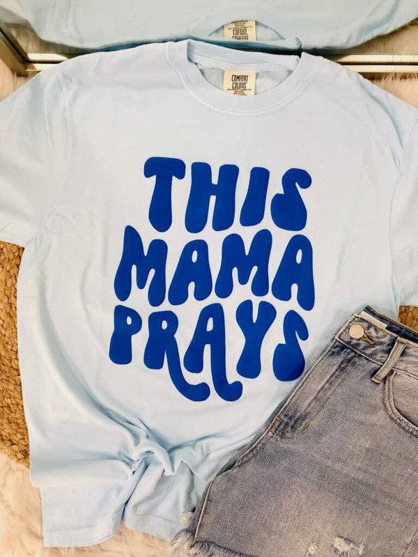 This Mama Prays Puff Tee Hoodie, Sweatshirt | PodTeesHub.com