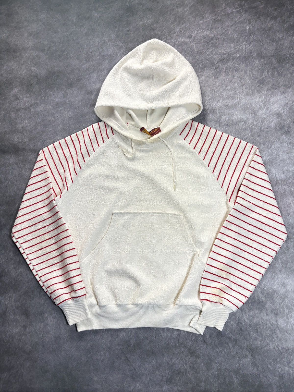 Vintage Sweatshirt Raglan Hoodie Pullover 70s Crayons Stripe T-Shirts | PodTeesHub.com