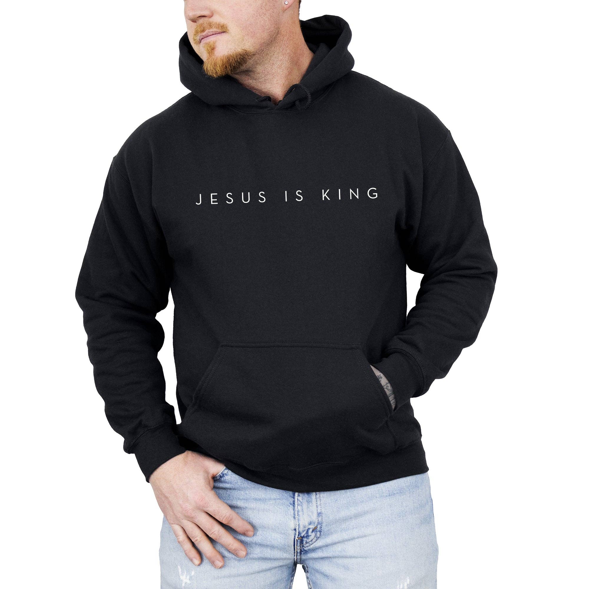 Jesus Is King, Minimalist, Religious, Faith Christian Hoodie T-Shirts, Sweatshirt | PodTeesHub.com