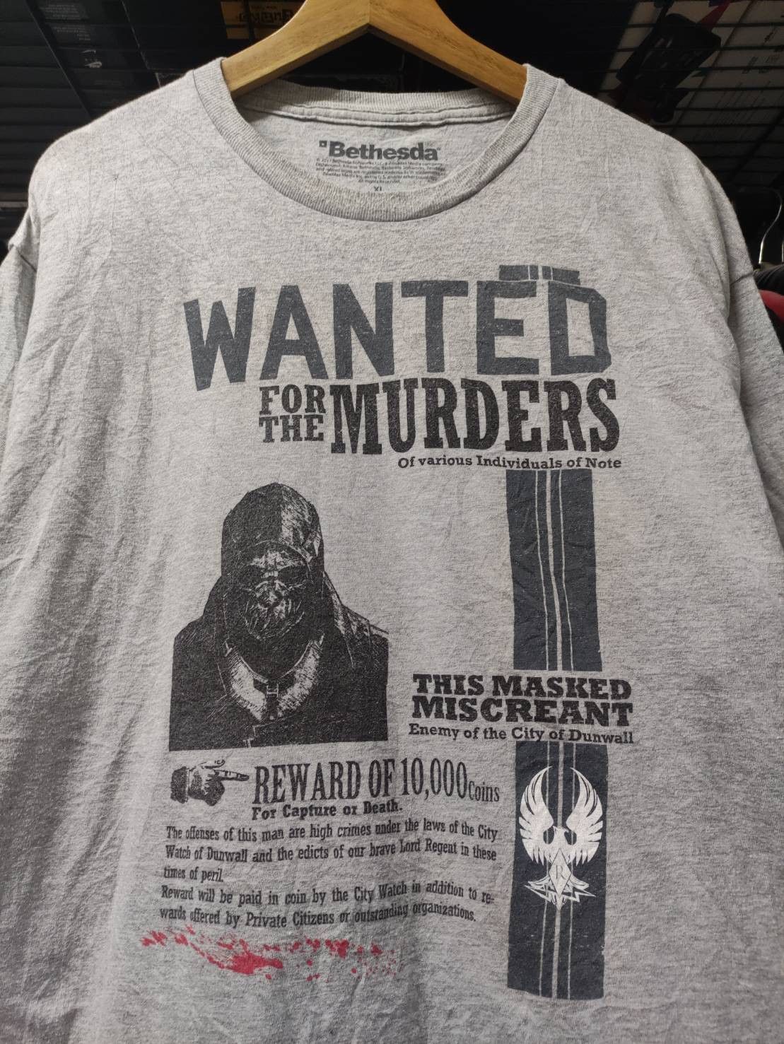 Playstation Dishonored Wanted For The Murders Gaming Promo T Shirt Hoodie, Sweatshirt | PodTeesHub.com