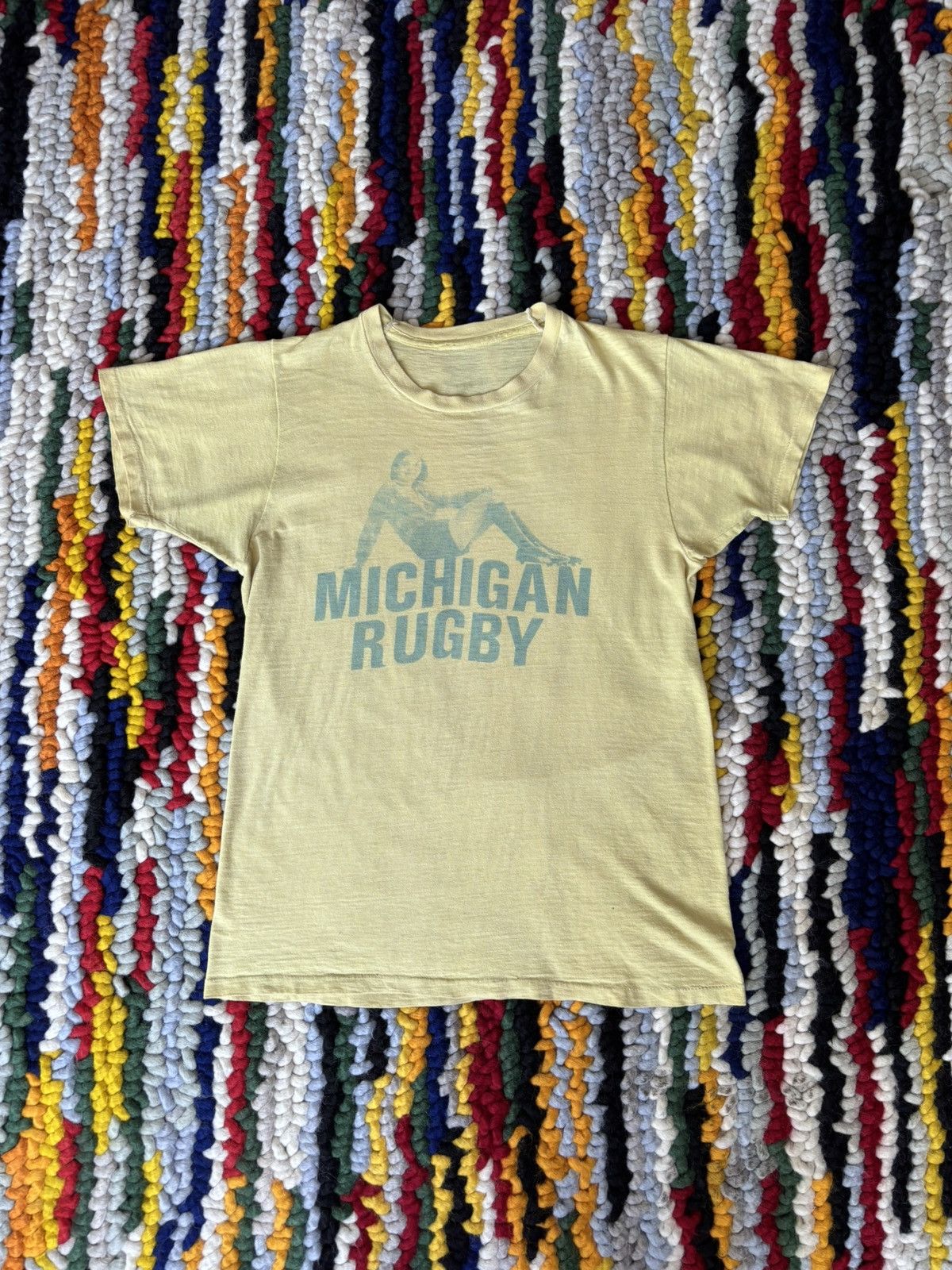 1960s Vintage Michigan Rugby Tee Shirt Hoodie, Sweatshirt | PodTeesHub.com