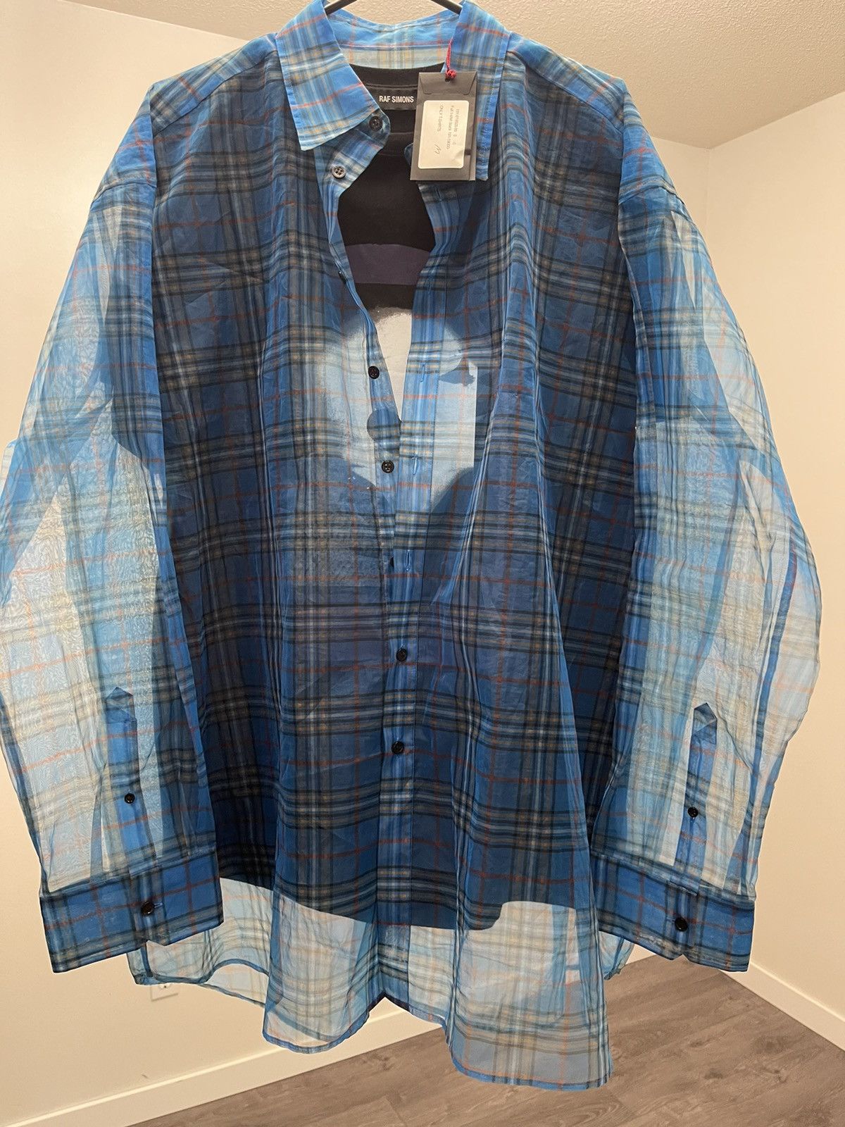 Simons Raf Simons Transparent Shirt With T Shirt Hoodie, Sweatshirt | PodTeesHub.com