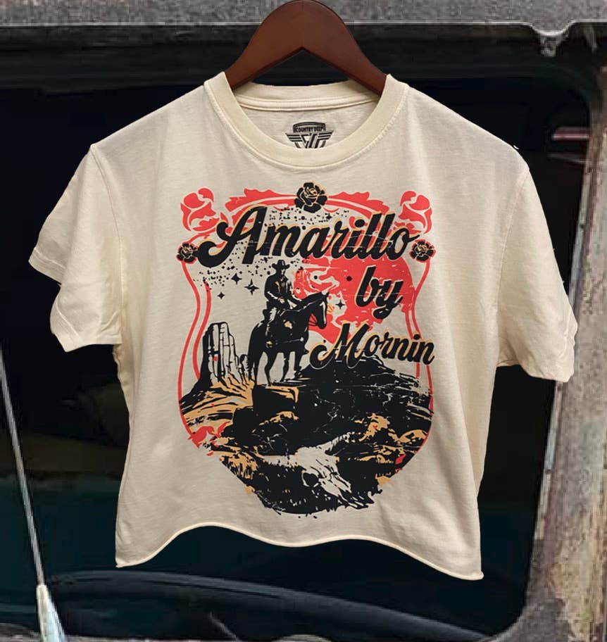 Amarillo By Mornin  Relaxed Crop T-Shirt Hoodie, Sweatshirt | PodTeesHub.com