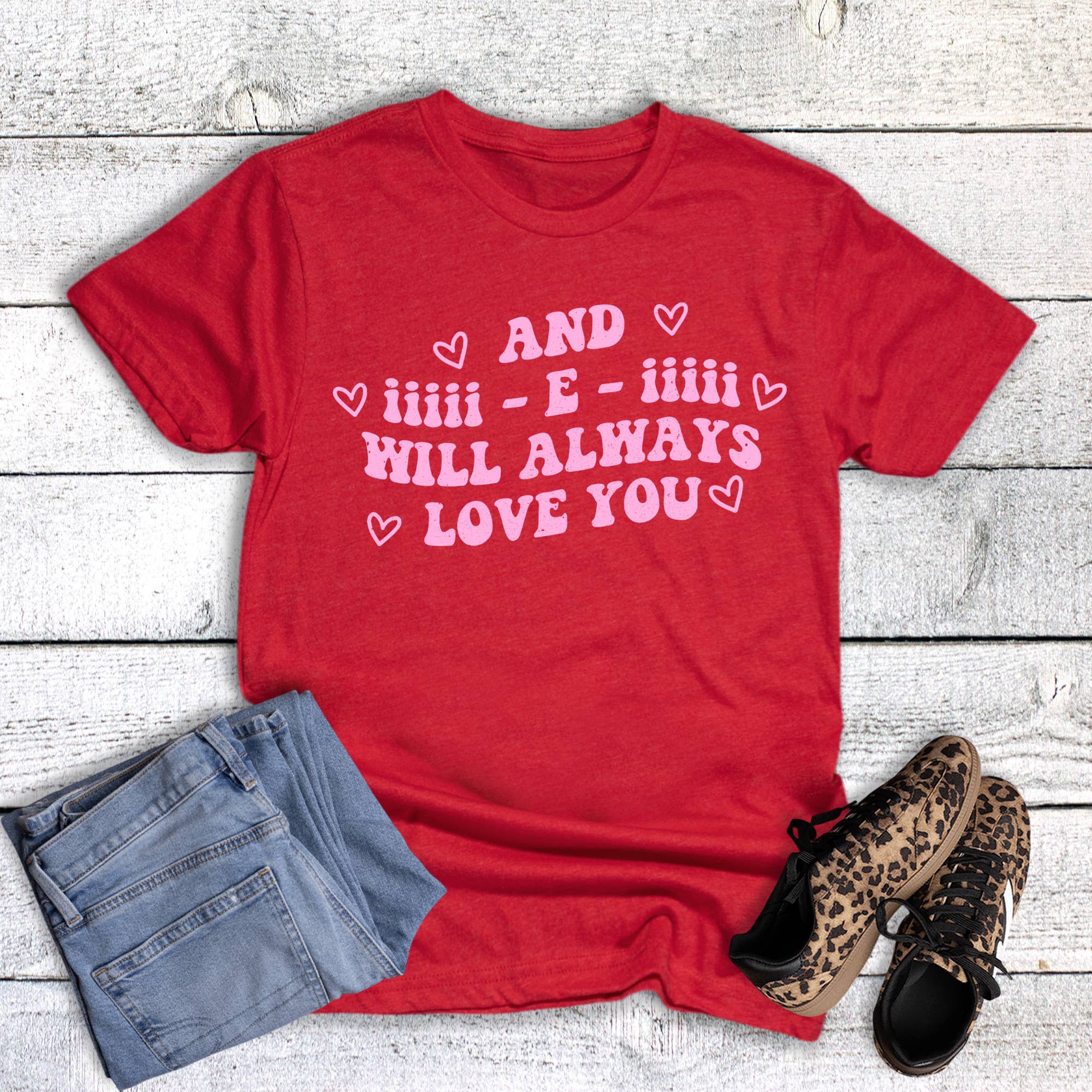 Valentine I E I Love You Graphic Tee Hoodie, Sweatshirt | PodTeesHub.com