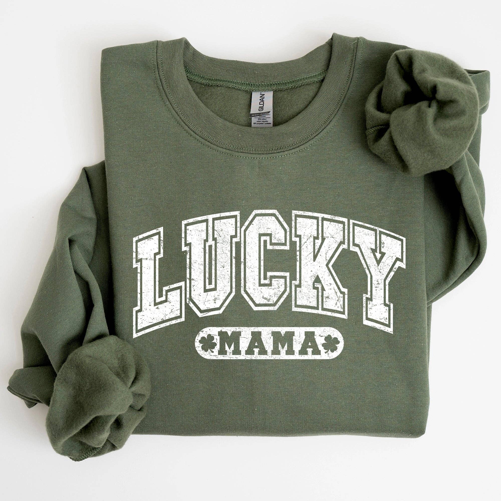 Lucky Mama, Retro, St Patrick's Day Sweatshirt T-Shirts, Hoodie | PodTeesHub.com
