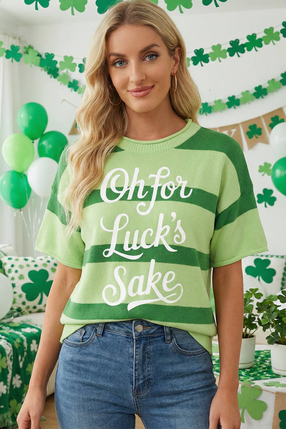 St. Patrick’S Lucky Embroidered Letter Print Sweater Shirt Hoodie, Sweatshirt | PodTeesHub.com