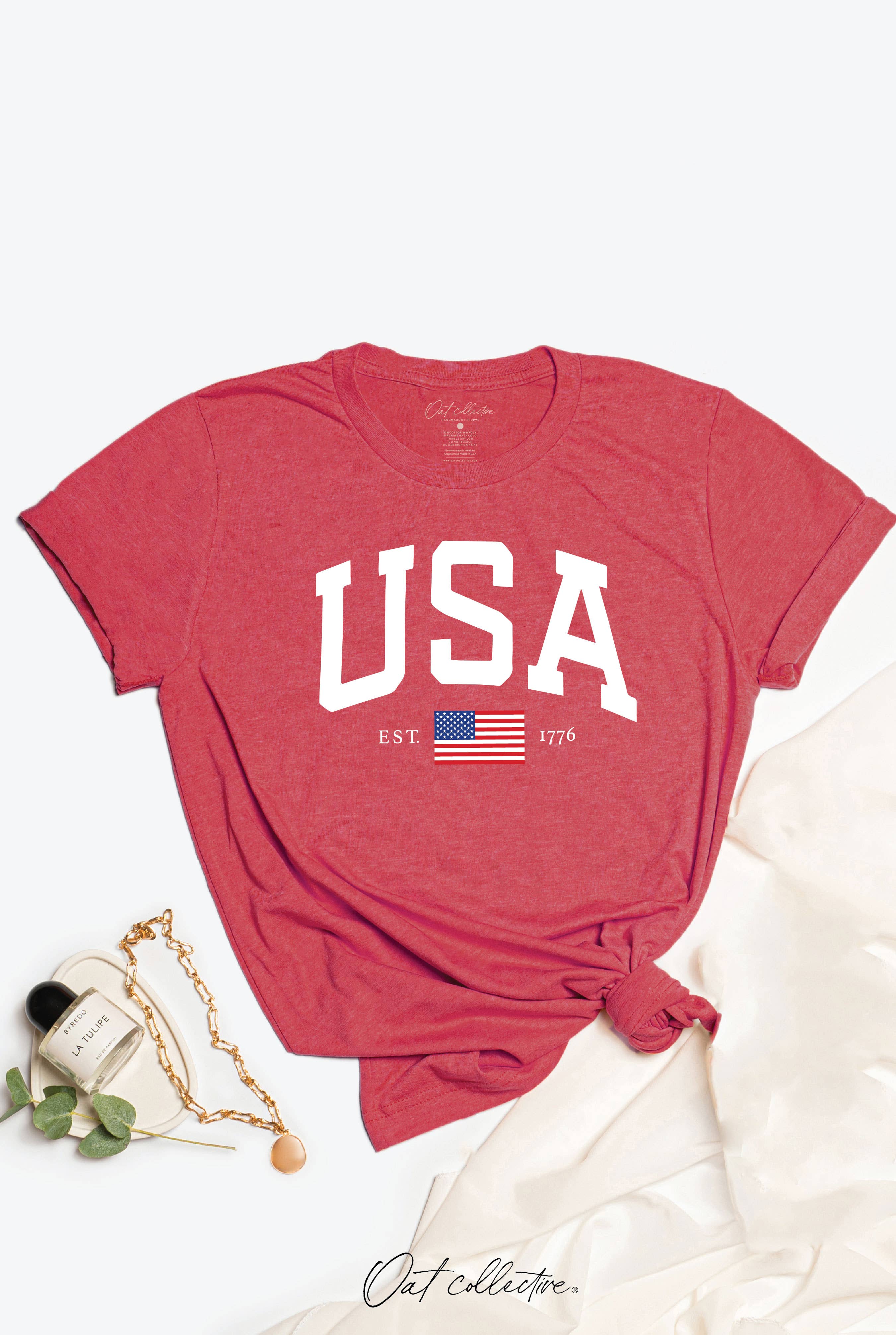 USA Est.1776 Graphic T-Shirt Hoodie, Sweatshirt | PodTeesHub.com