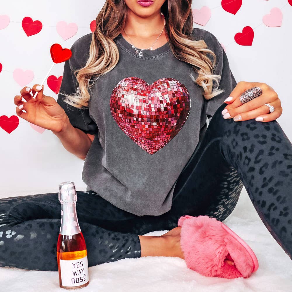 Disco Heart Tee Hoodie, Sweatshirt | PodTeesHub.com