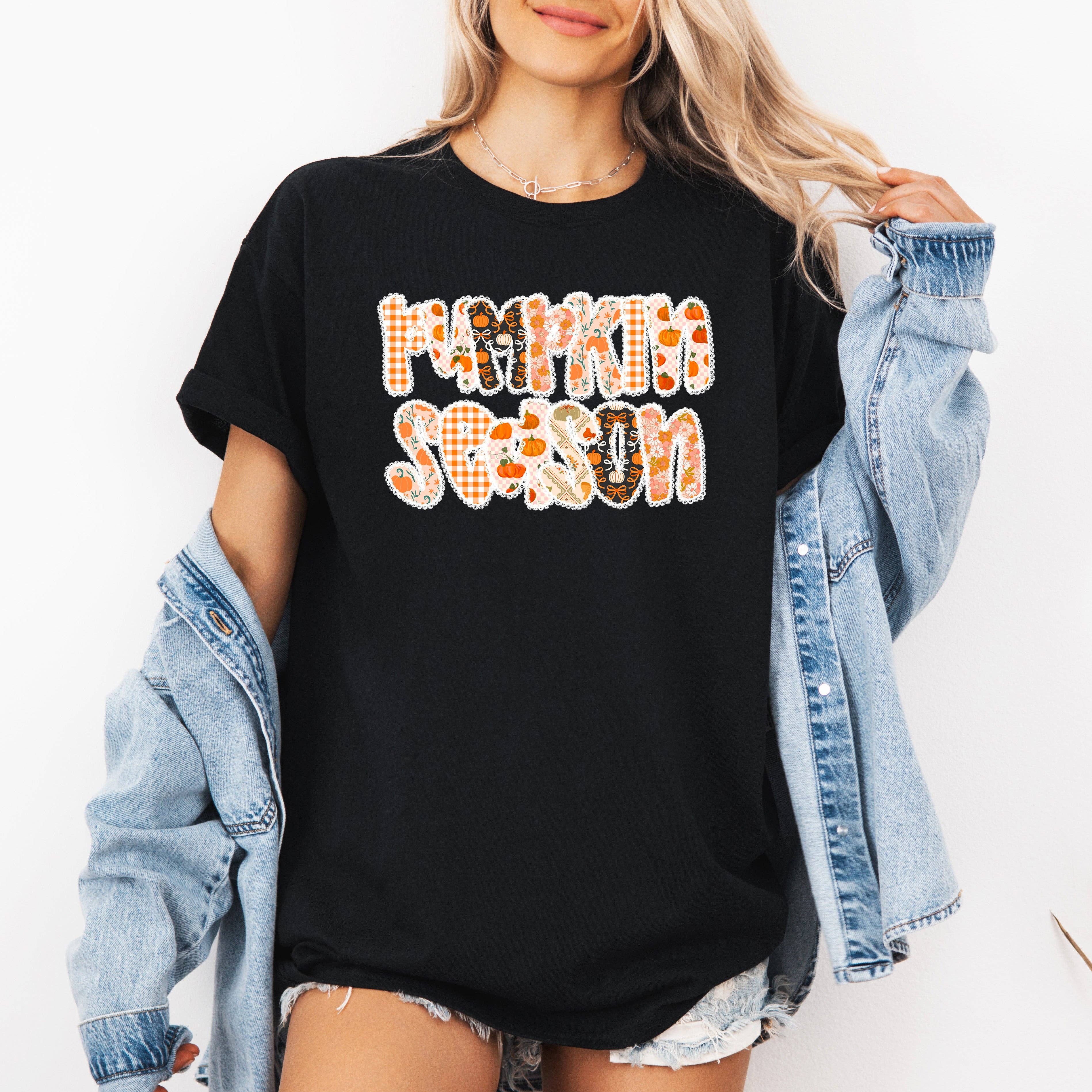 Pumpkin Season, Pattern, Classic Autumn, Fall, Tshirt Hoodie, Sweatshirt | PodTeesHub.com