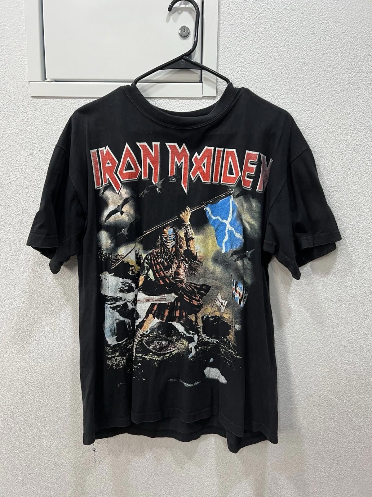 Maiden 90s Iron Maiden Euro Parking Lot Bootleg Tee Hoodie, Sweatshirt | PodTeesHub.com