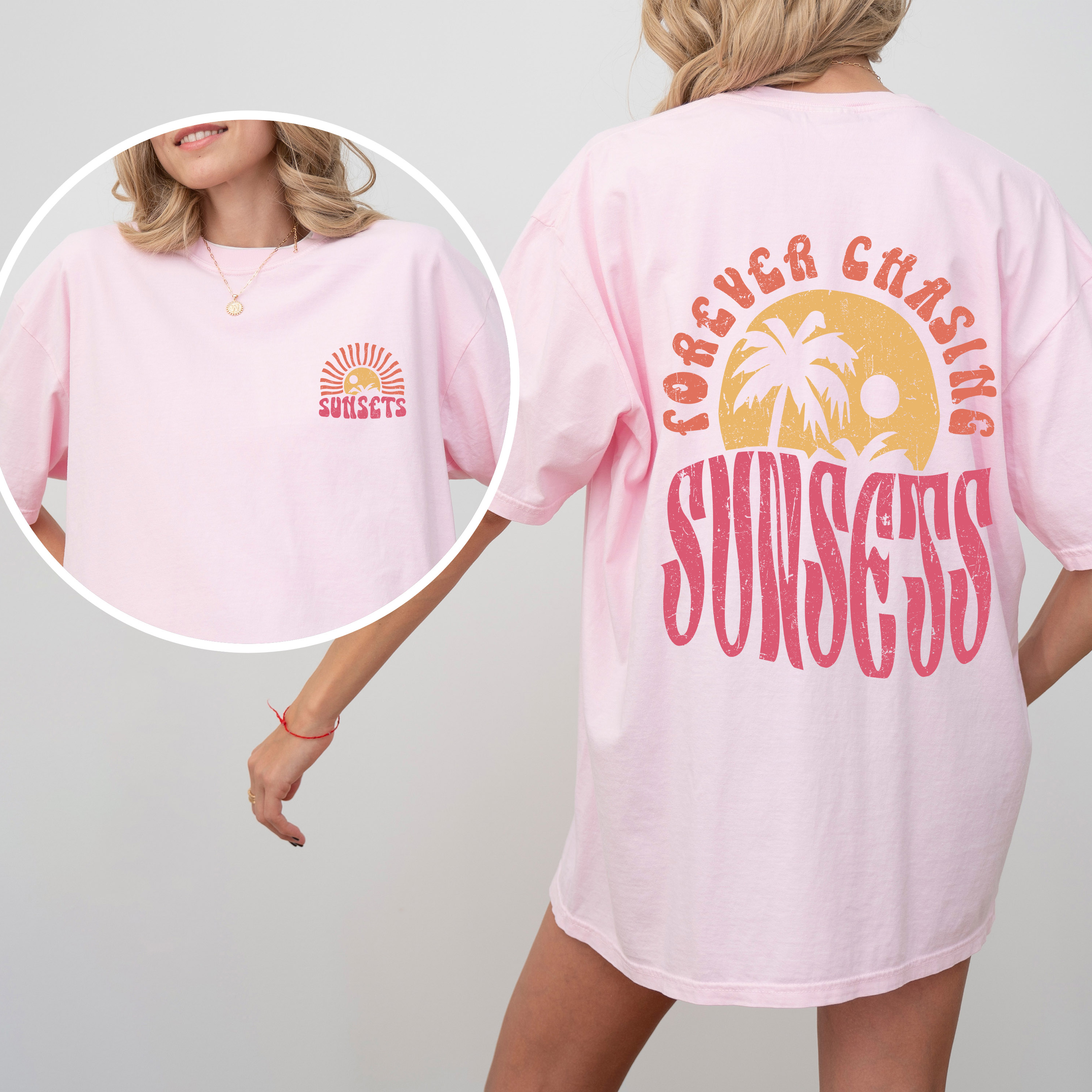 Forever Chasing Sunsets, Palm Trees, Beach, Summer T-Shirt Hoodie, Sweatshirt | PodTeesHub.com