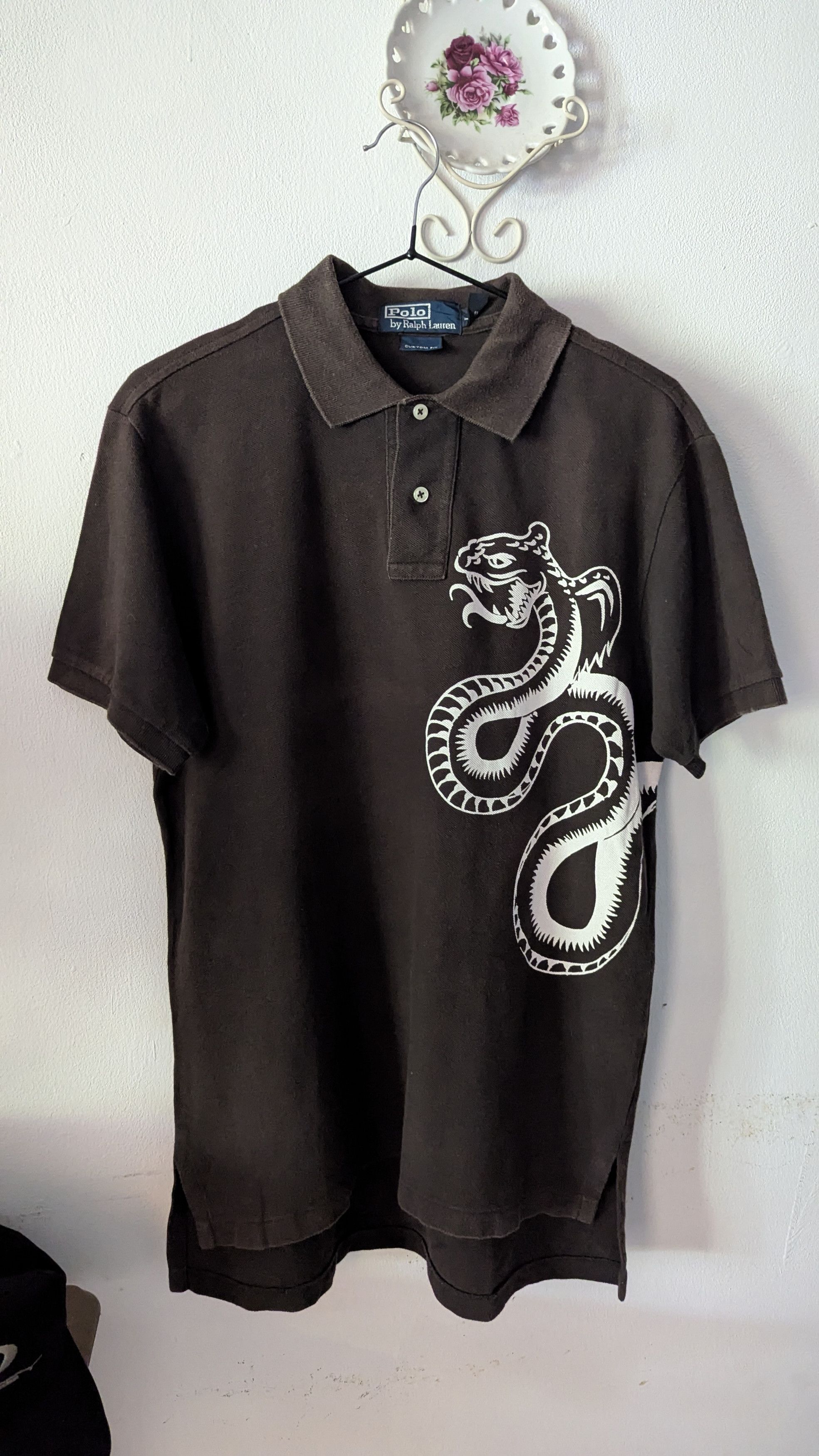 Polo Ralph Lauren Vintage Polo By Ralph Lauren Snake Print Brown Shirt Y2k Hoodie, Sweatshirt | PodTeesHub.com