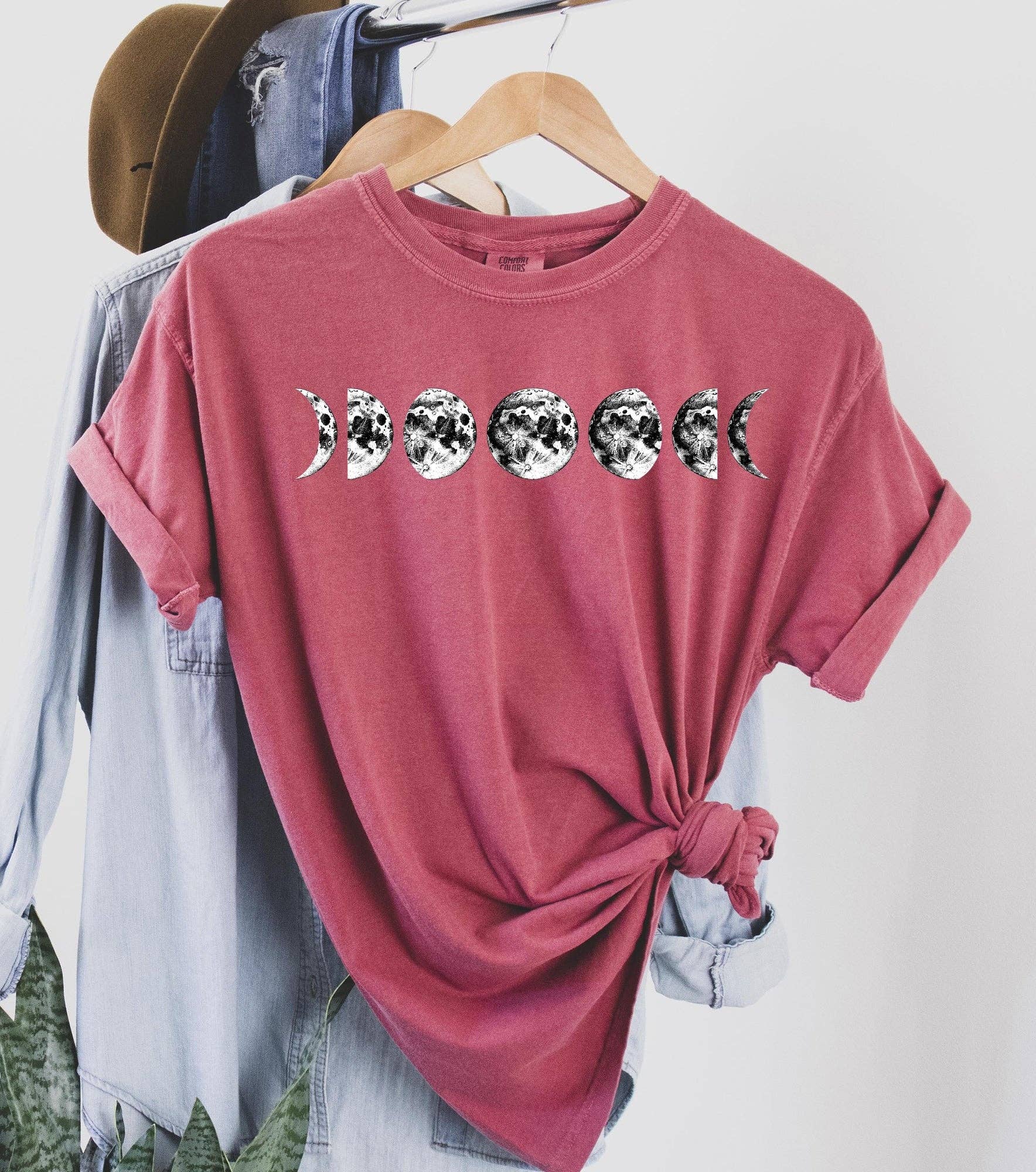 Moon Phases Bw Celestial T-Shirt Hoodie, Sweatshirt | PodTeesHub.com