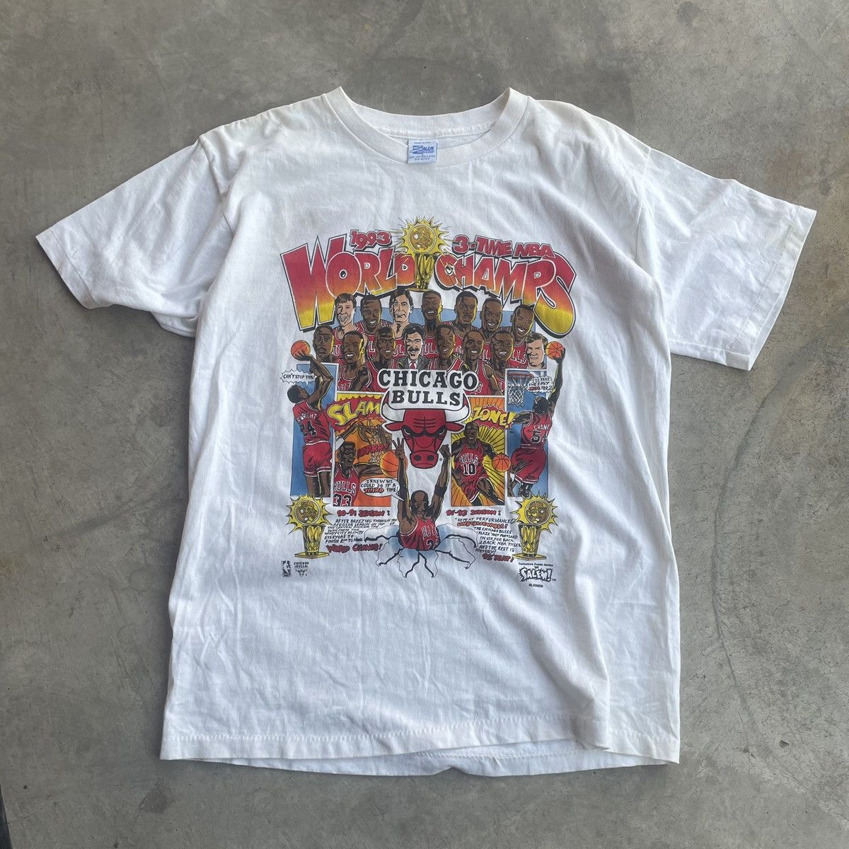 Salem Sportswear Vintage Chicago Bulls Cartoon Tee Hoodie, Sweatshirt | PodTeesHub.com