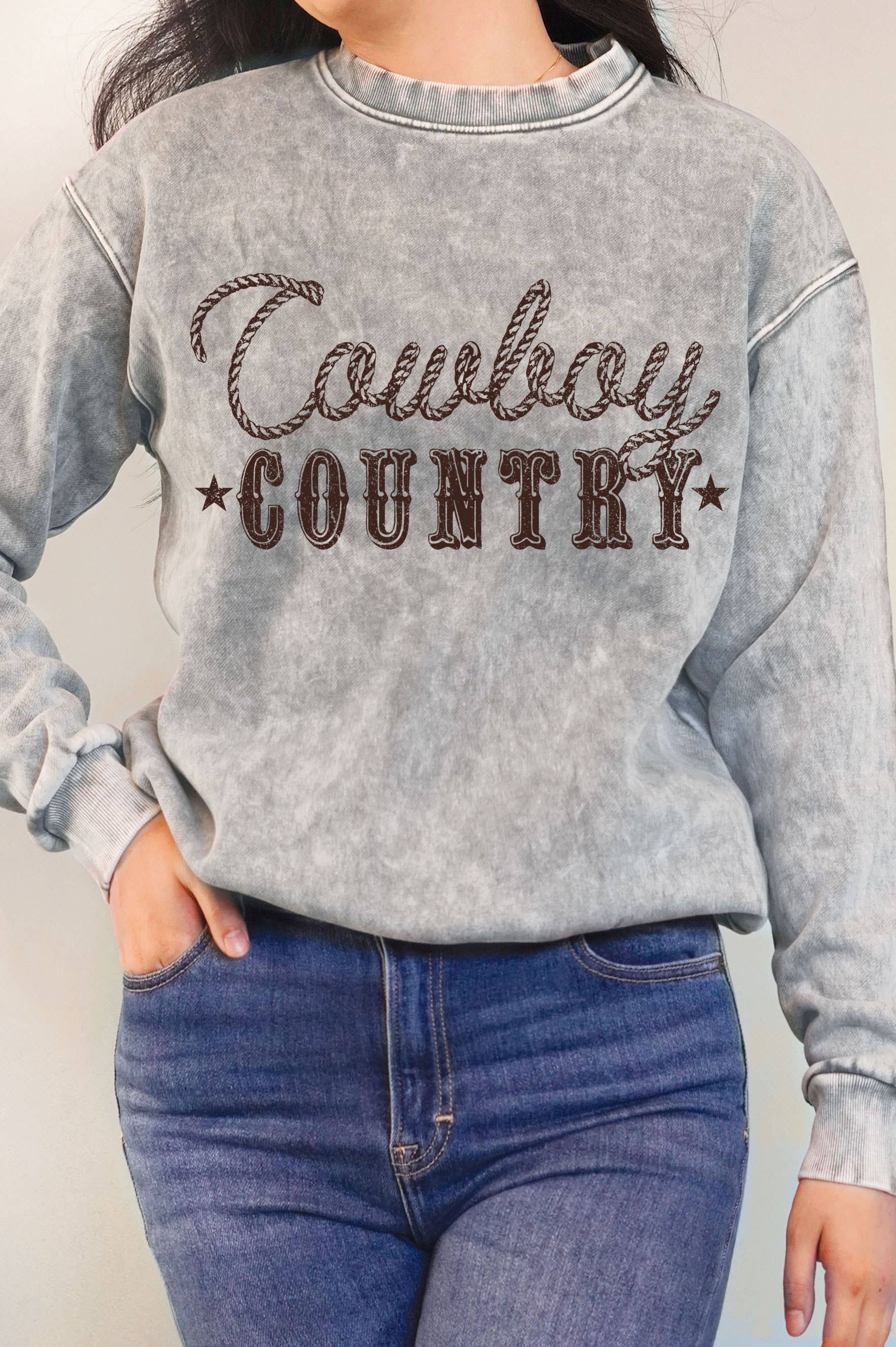 Cowboy Country Graphic Mineral Brushed Sweatshirt T-Shirts, Hoodie | PodTeesHub.com