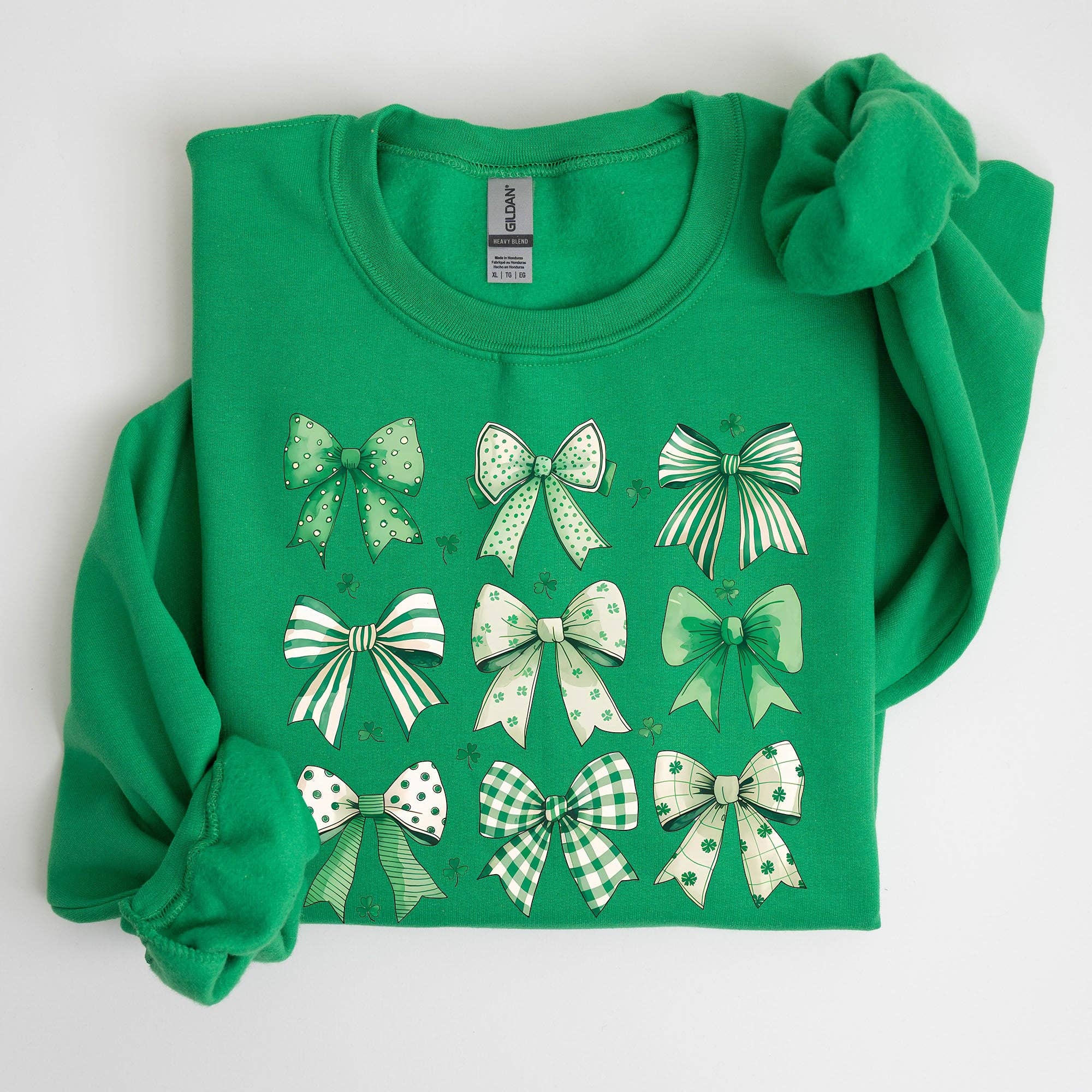St. Paddy's Day Coquette Shamrock St Patrick's Sweatshirt T-Shirts, Hoodie | PodTeesHub.com
