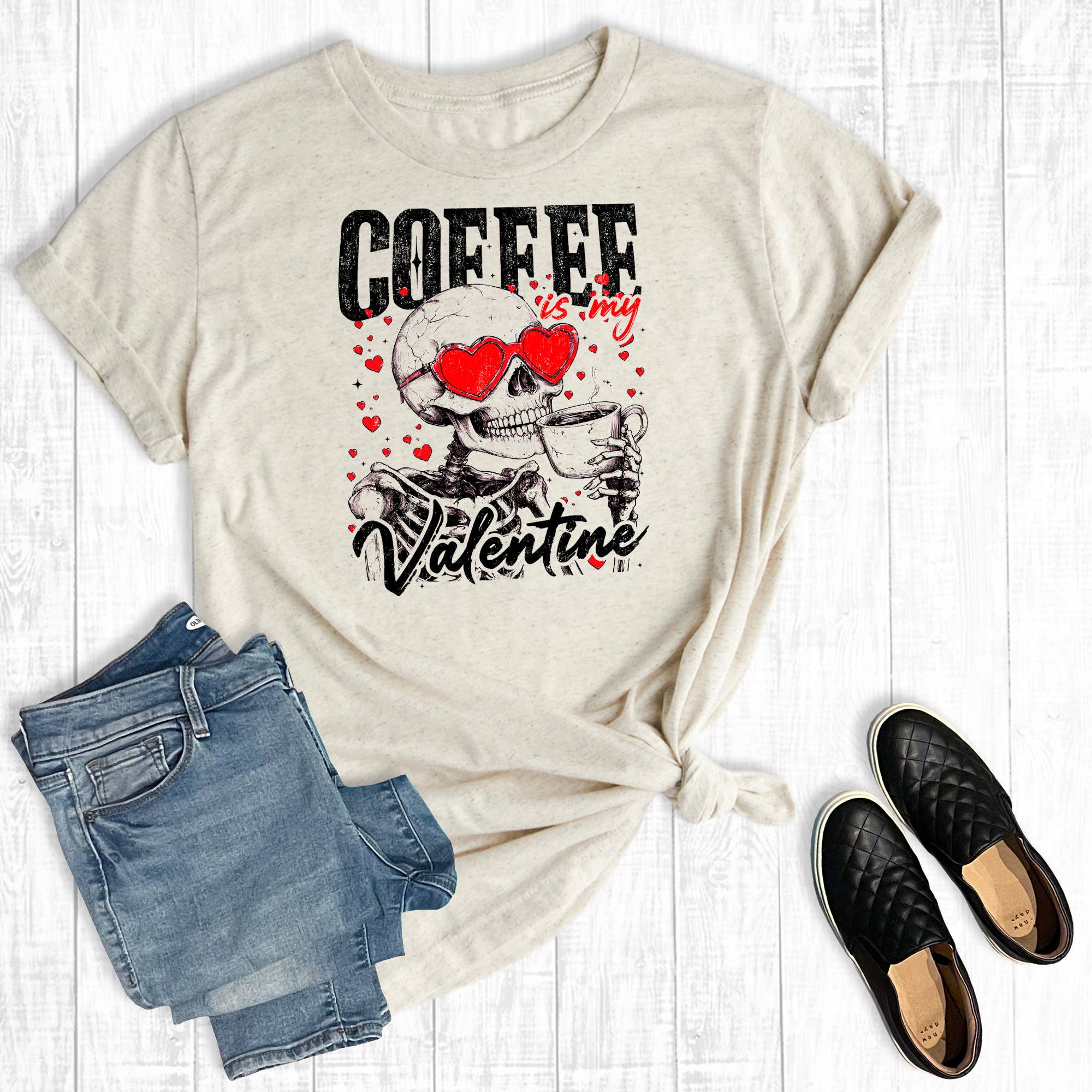 Funny Coffee Is My Valentine Graphic Tee Hoodie, Sweatshirt | PodTeesHub.com