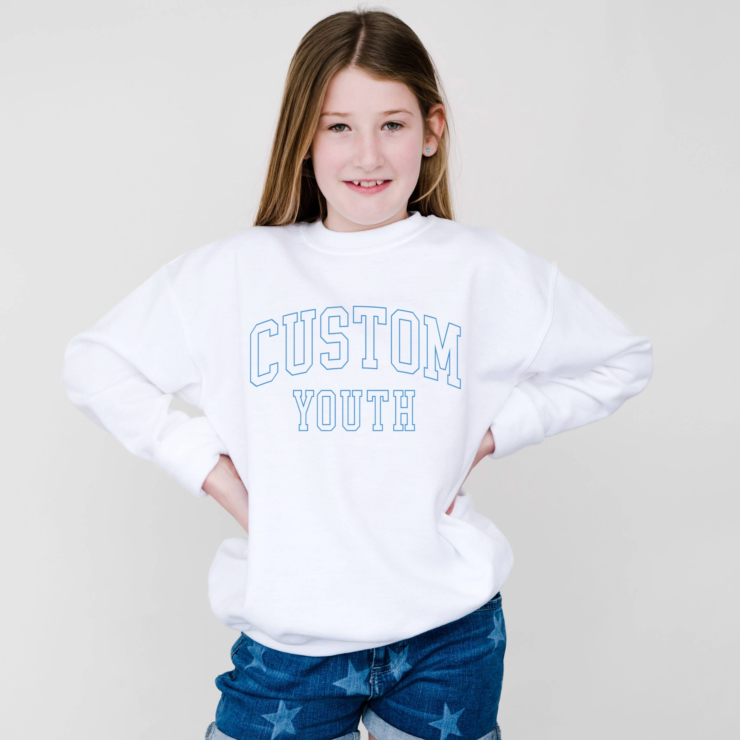 Custom Youth Crewneck Sweatshirt Gildan Heavy Blend T-Shirts, Hoodie | PodTeesHub.com