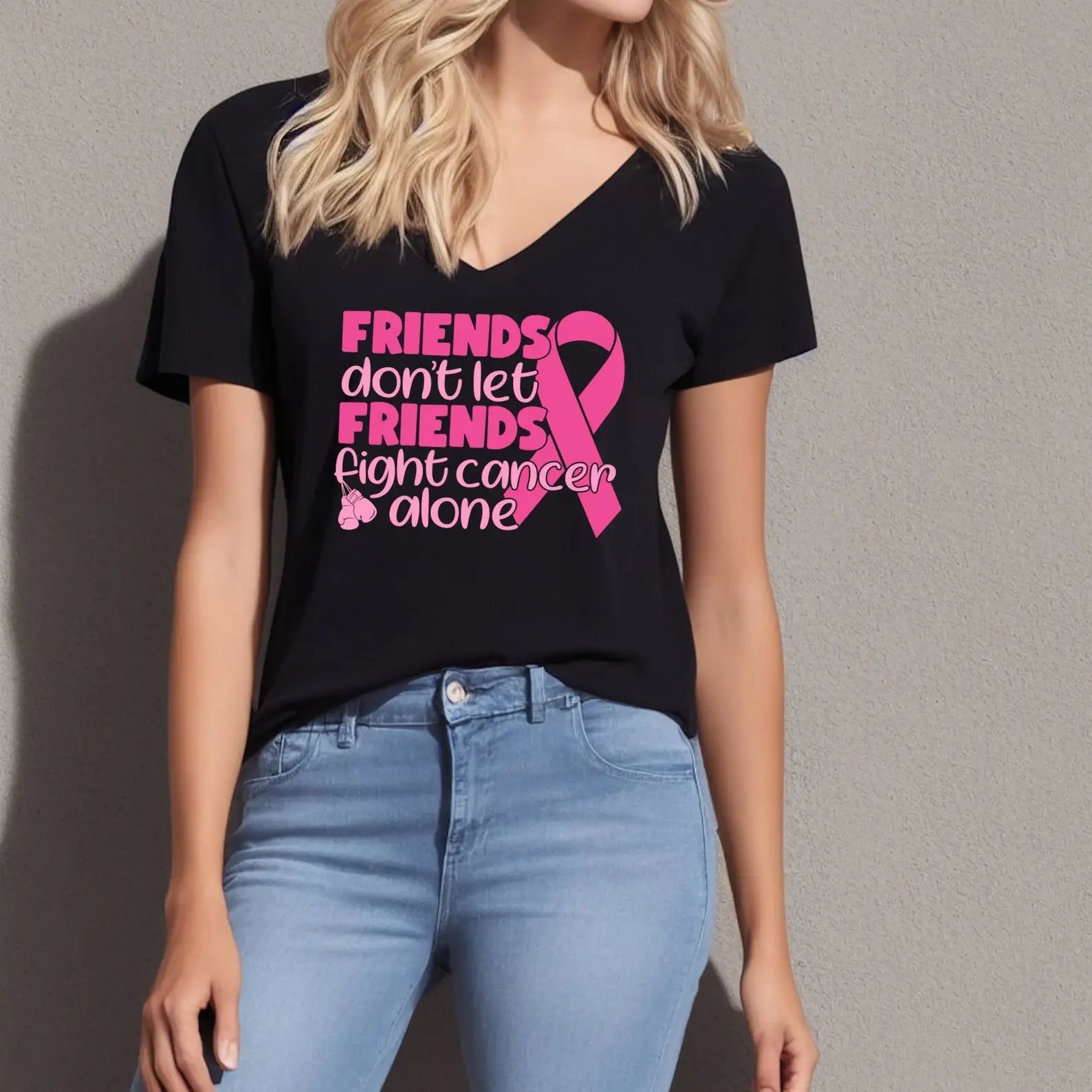 Friends Don't Let Friends Fight Cancer Alone T-Shirt Hoodie, Sweatshirt | PodTeesHub.com