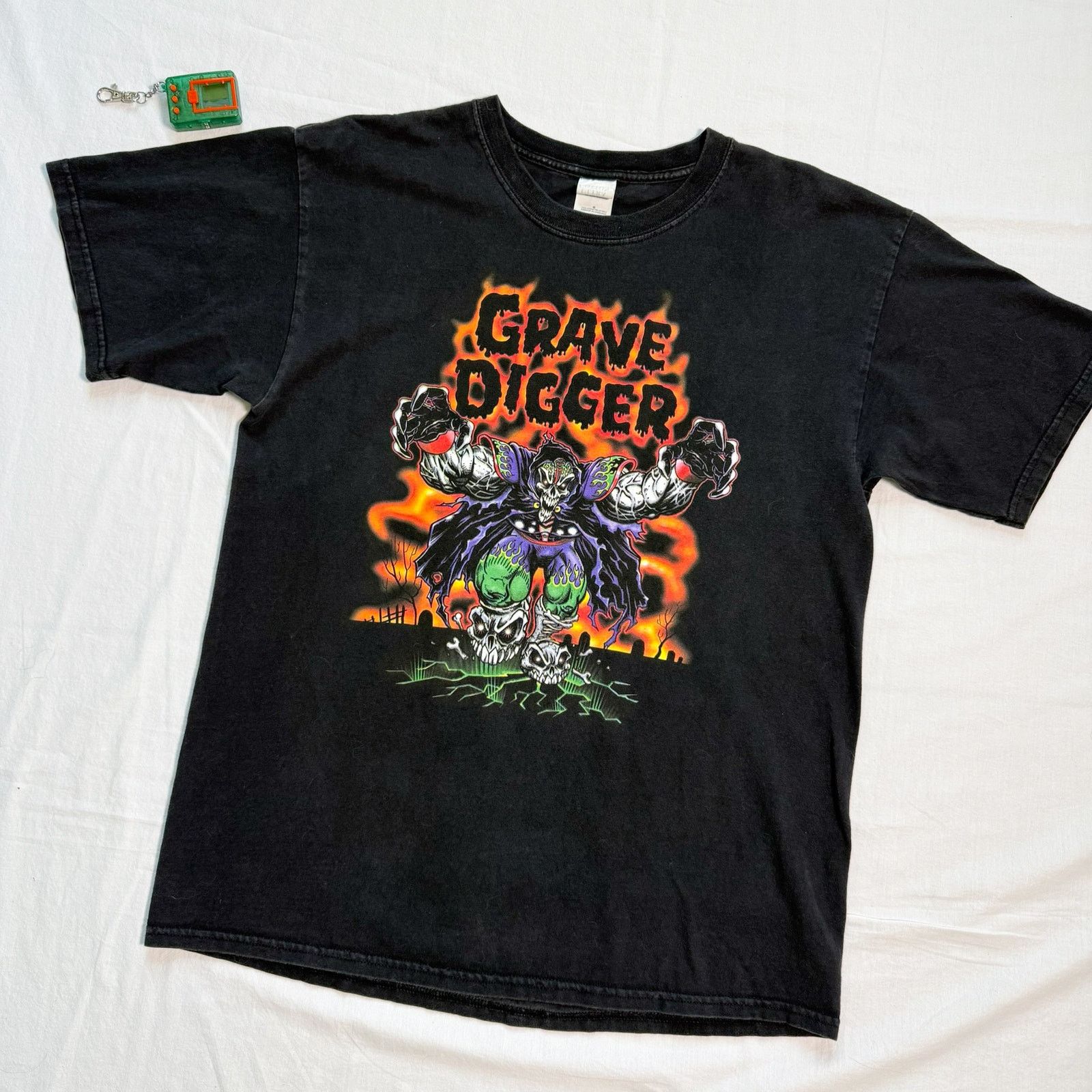 Gildan Vintage Grave Digger Monster Truck Horror Y2k T Shirt L Hoodie, Sweatshirt | PodTeesHub.com