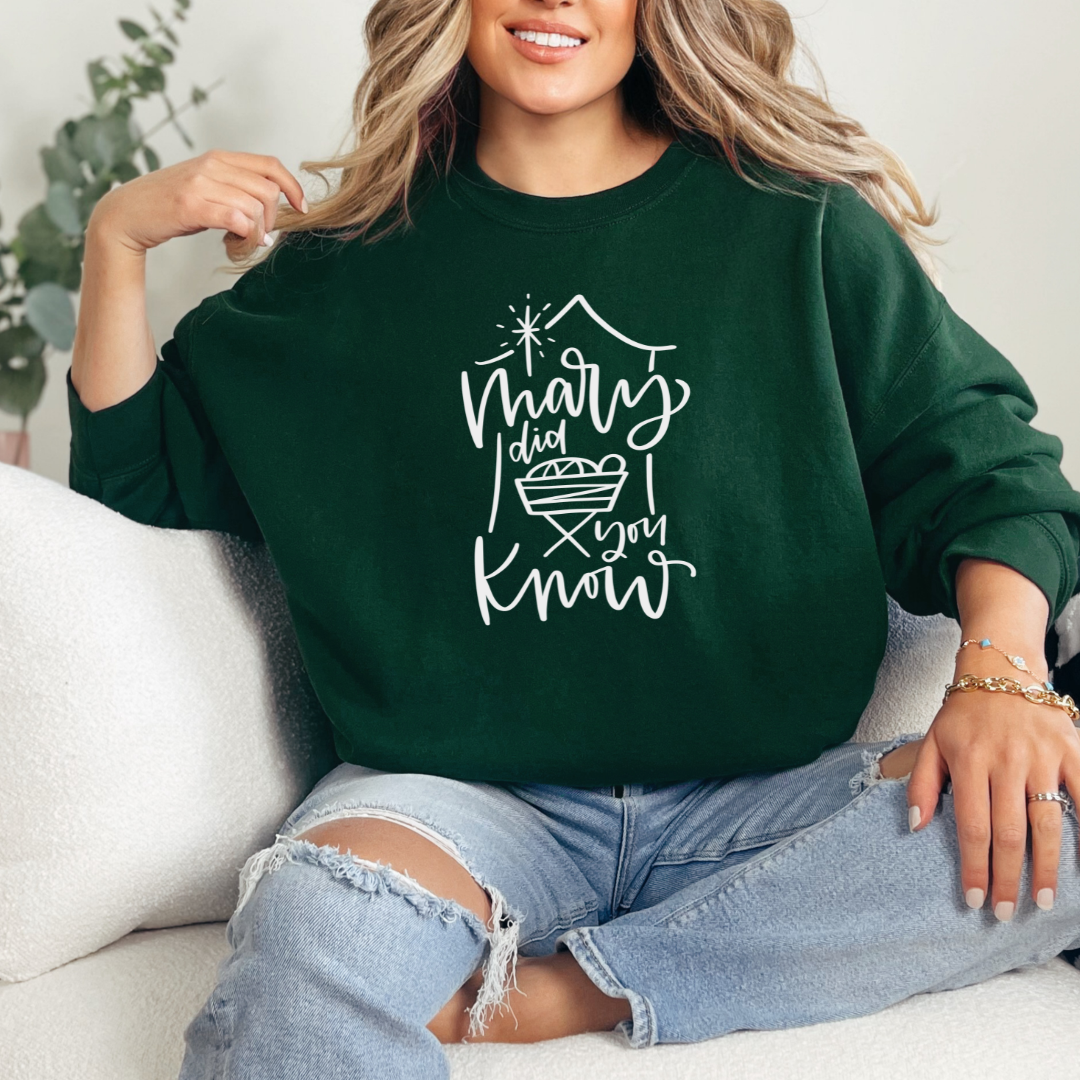 Mary Did You Know Christmas Sweatshirt - Christmas Tee Hoodie | PodTeesHub.com