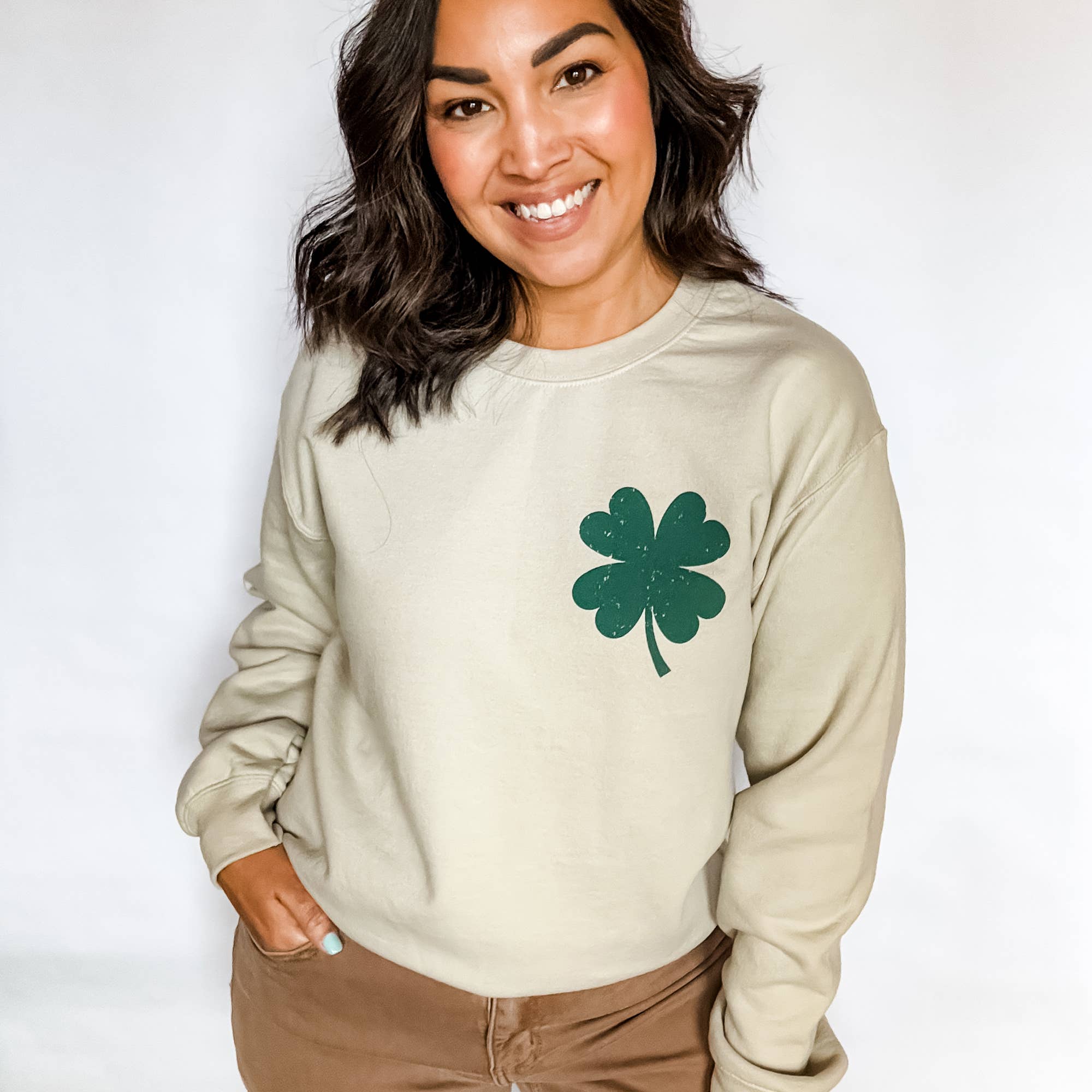 Clover Sweatshirt, Clover Crewneck St Patrick's Day, St. Pat T-Shirts, Hoodie | PodTeesHub.com