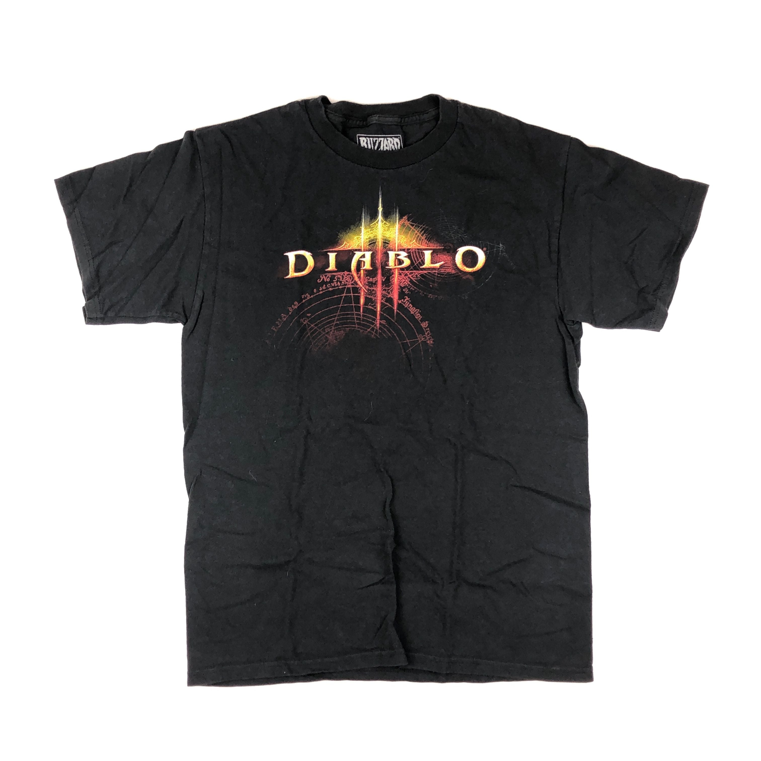 Vintage Diablo Iii 3 Blizzard Video Game Black Shirt Size M Hoodie, Sweatshirt | PodTeesHub.com