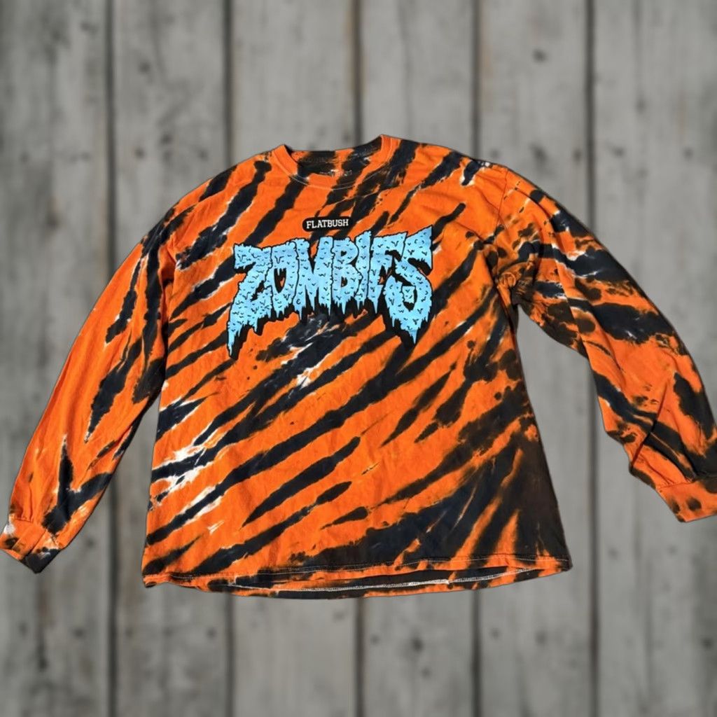 Vintage Flatbush Zombies Wrestling Nwo Ls Tee Orange Camo Mens L Rare Hip Hop Collab Hoodie, Sweatshirt | PodTeesHub.com