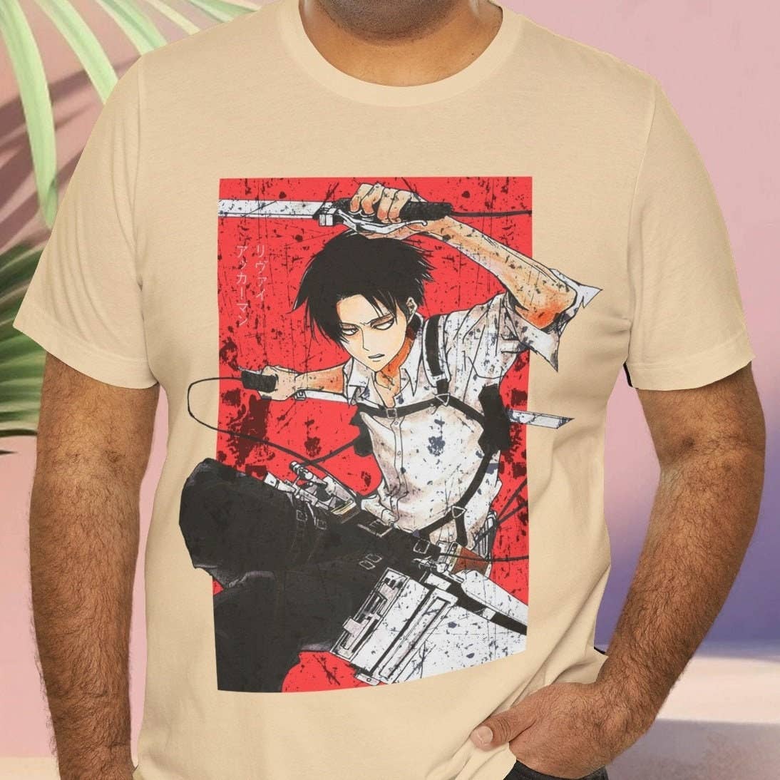 Aesthetic Levi Ackerman Aot Unisex Streetwear T-Shirt Hoodie, Sweatshirt | PodTeesHub.com