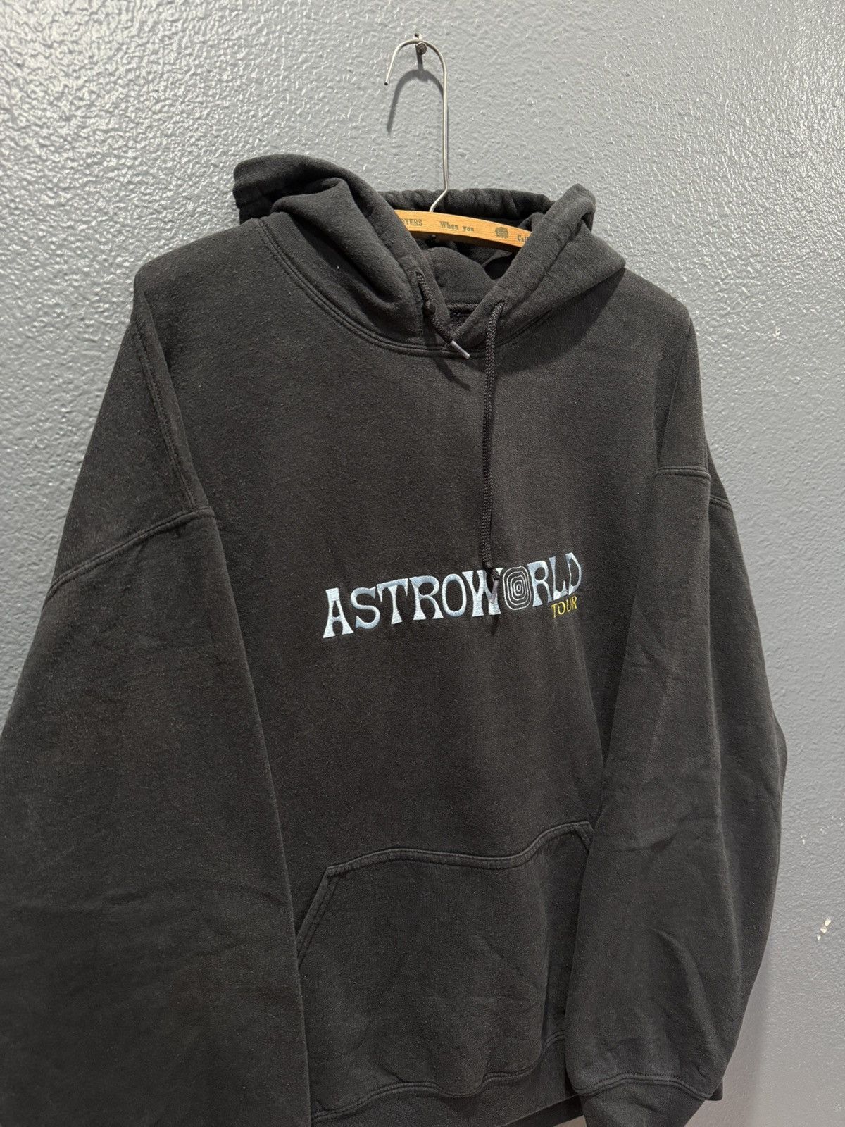 Scott Travis Scott Astro World Tour Black Hoodie Size Large T-Shirts, Sweatshirt | PodTeesHub.com