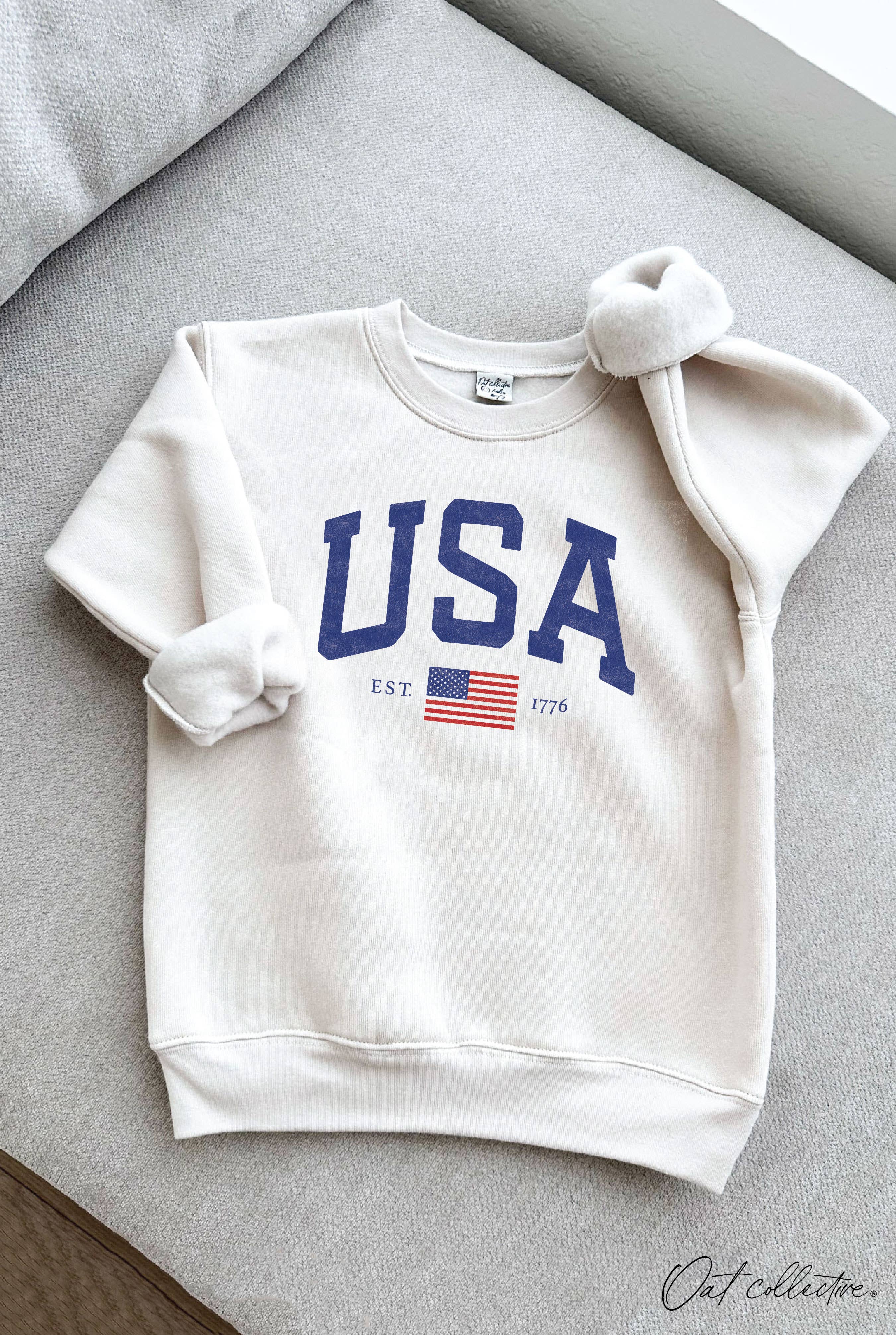 USA Est 1776 Unisex Youth Graphic Sweatshirt T-Shirts, Hoodie | PodTeesHub.com