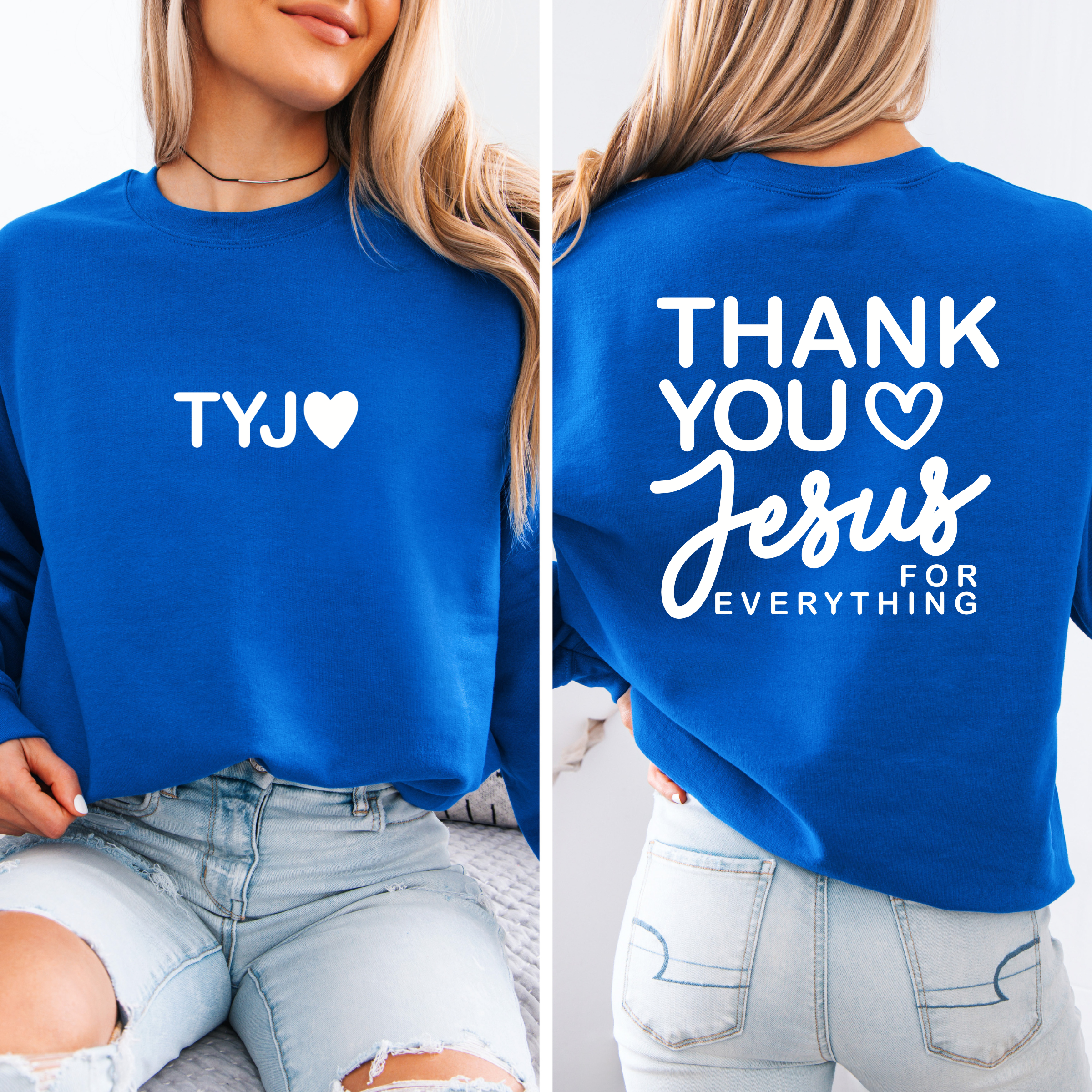 Tyj Tee - Thank You Jesus Graphic Spring Western Sweatshirt Hoodie | PodTeesHub.com