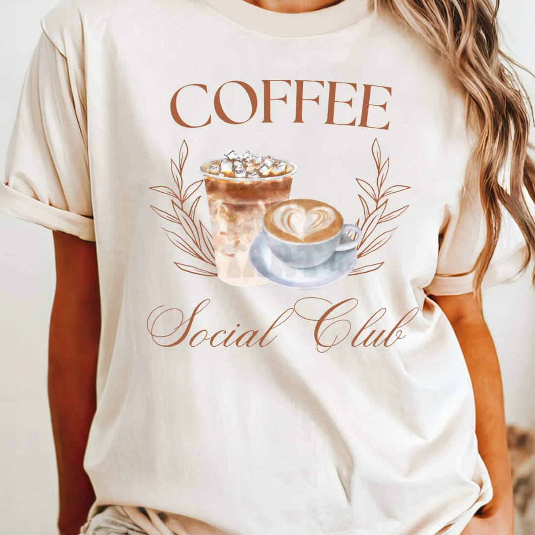 Coffee Social Club Tee Hoodie, Sweatshirt | PodTeesHub.com