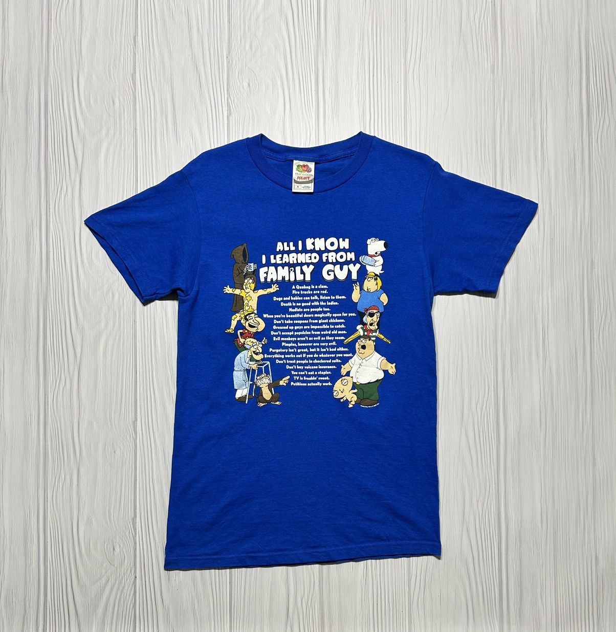 Vintage 2005 Family Guy All I Know Is From Family Guy Tee Hoodie, Sweatshirt | PodTeesHub.com