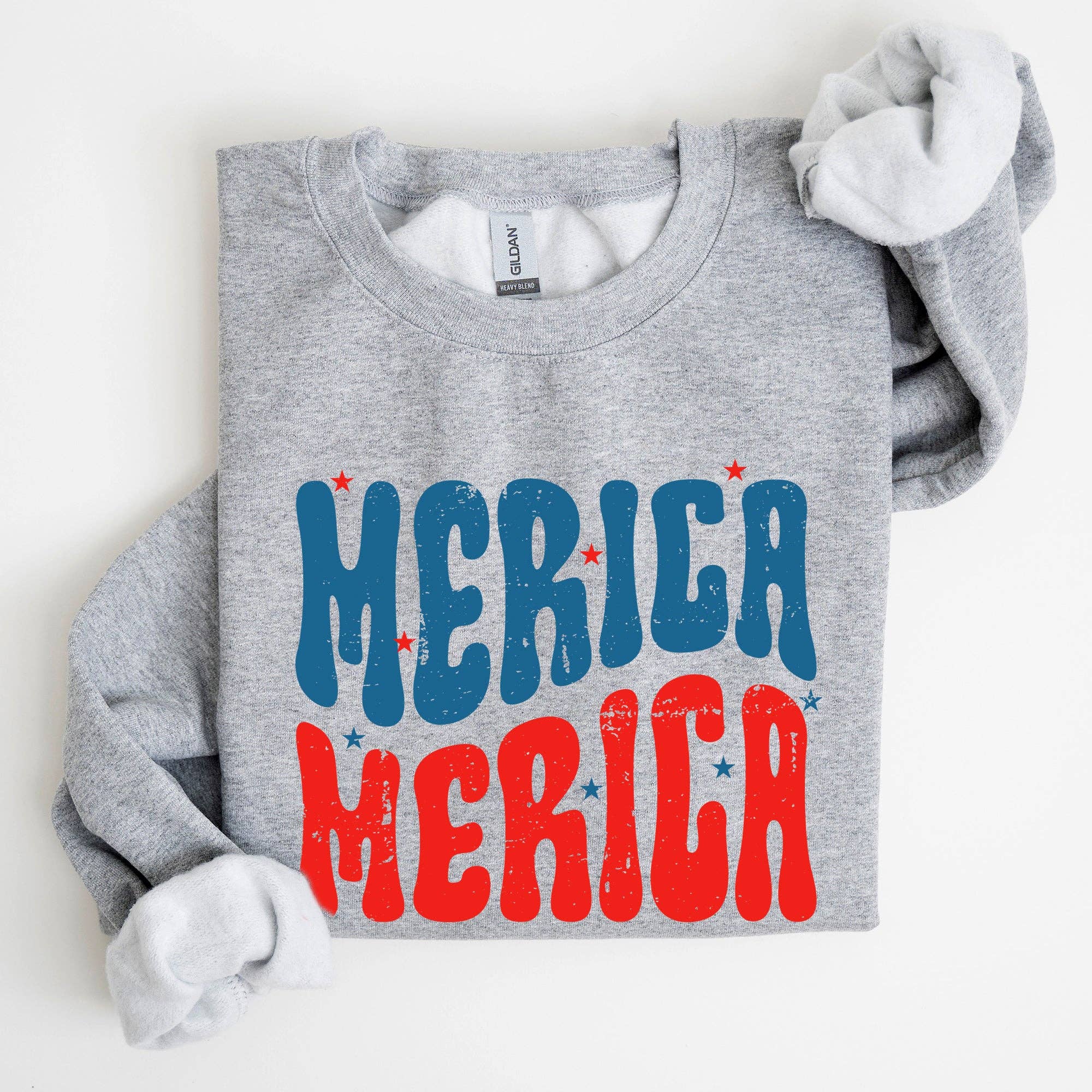 Retro 'merica, America Red White Blue 4th of July Sweatshirt T-Shirts, Hoodie | PodTeesHub.com