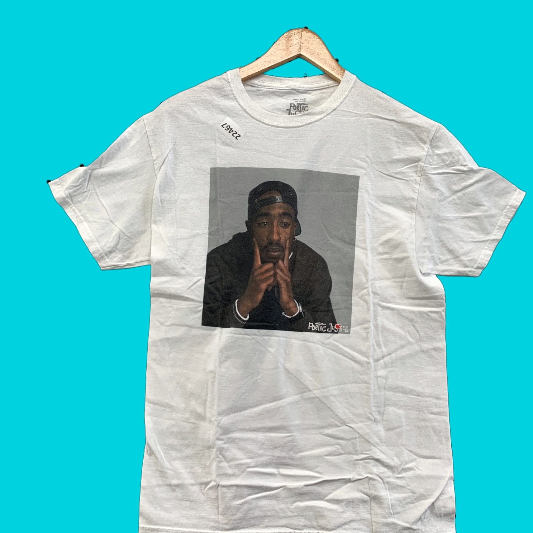 Vintage Tupac 2pac Shirt White Poetic Justice Portrait Medium Hip Hop Rap T-Shirts, Hoodie, Sweatshirt