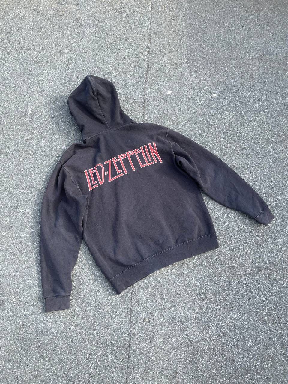 Led Zeppelin X Vintage Rare Led Zeppelin Vintage Zip Hoodie Faded Rock Back Merch T-Shirts, Sweatshirt | PodTeesHub.com