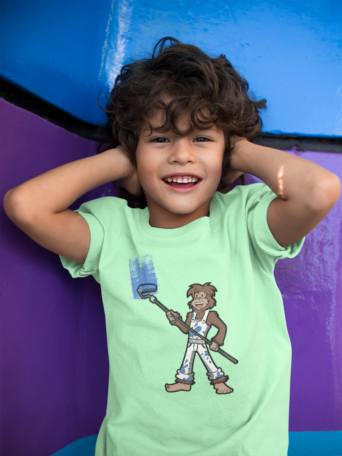 Sammie Squatch "Painter Sasquatch" Tshirt (Mint Green) Hoodie, Sweatshirt | PodTeesHub.com